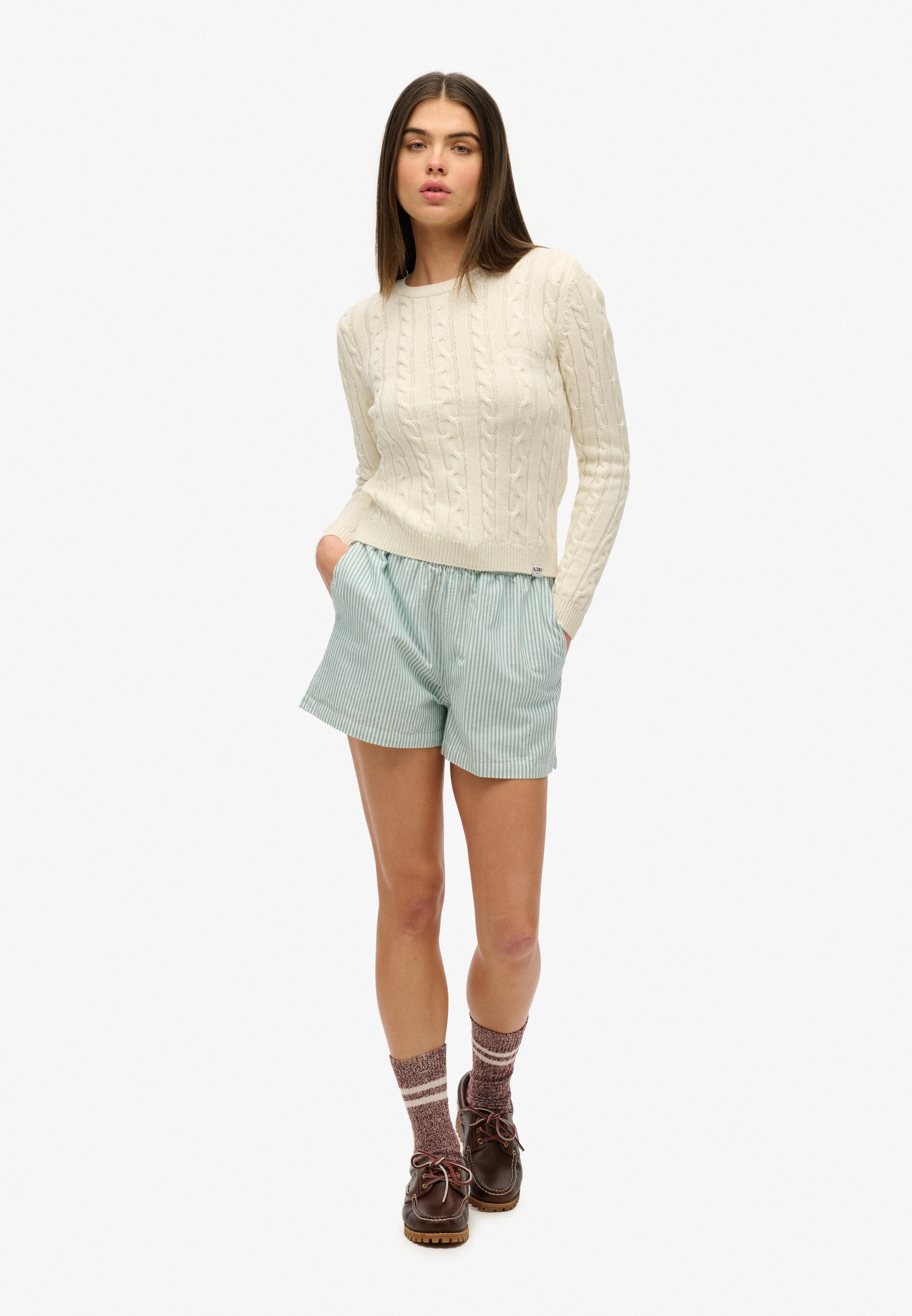 Superdry Pull en tricot »ESSENTIALS SLIM CABLE JUMPER«