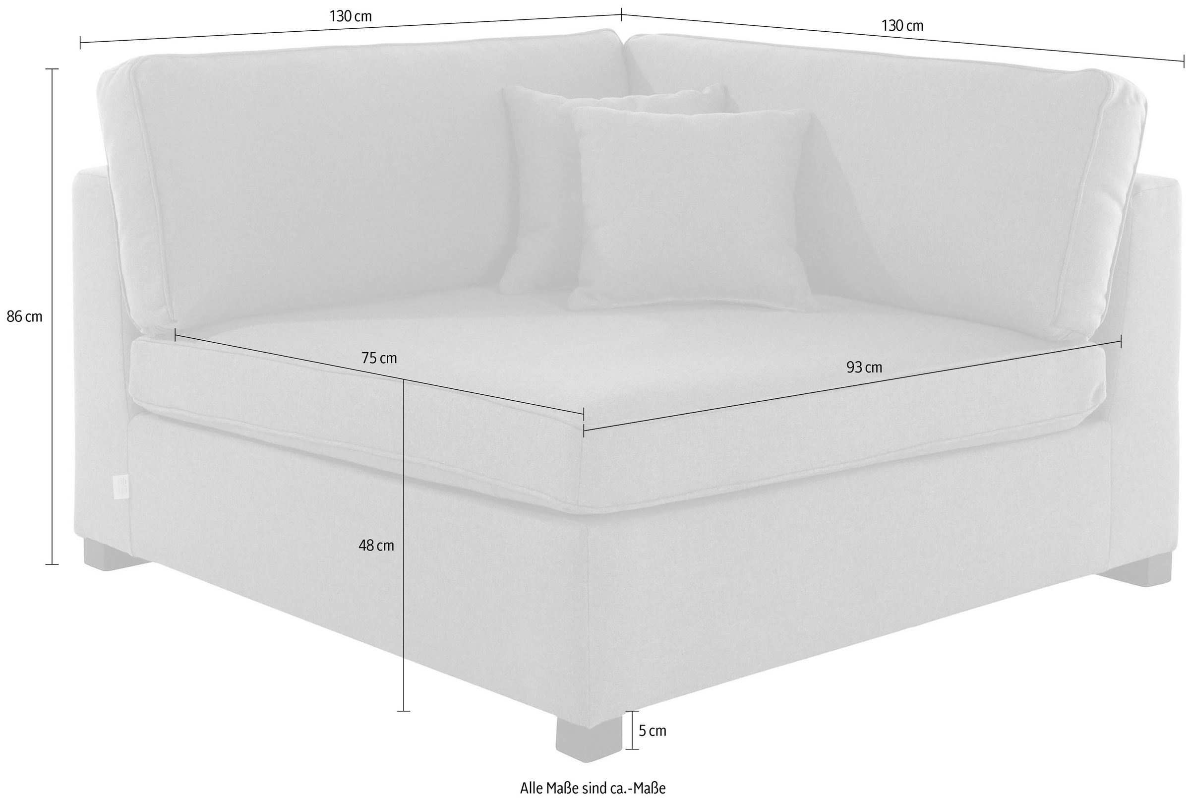 Home affaire Sofa »Skara XXL«, Eckelement zur individuellen Polstergarnitur-Gestaltung