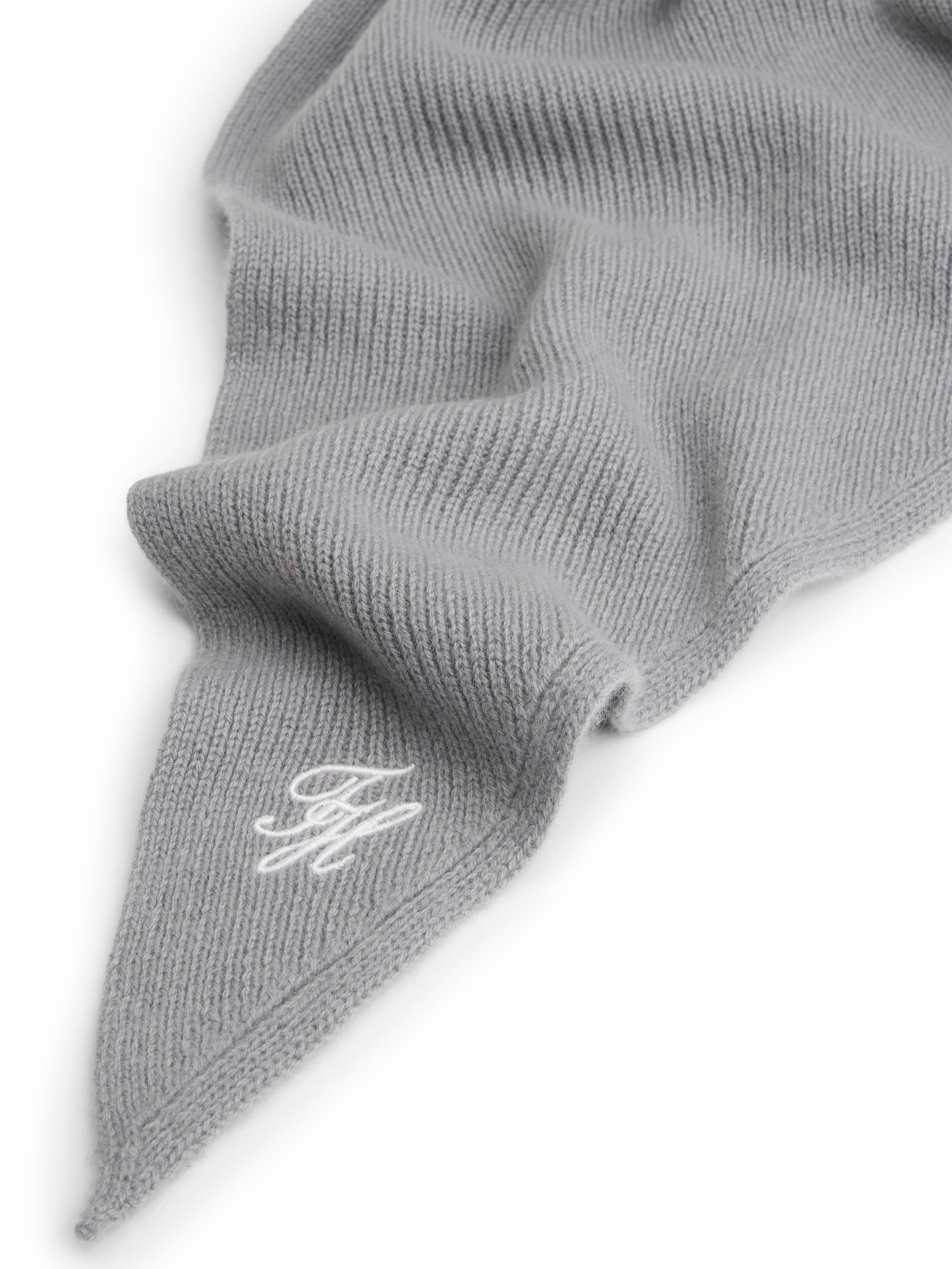 Tommy Hilfiger Dreieckstuch »TOMMY SCRIPT CASH« aus Kaschmirmix mit Logo-Stickerei, Masse 150 x 110 cm