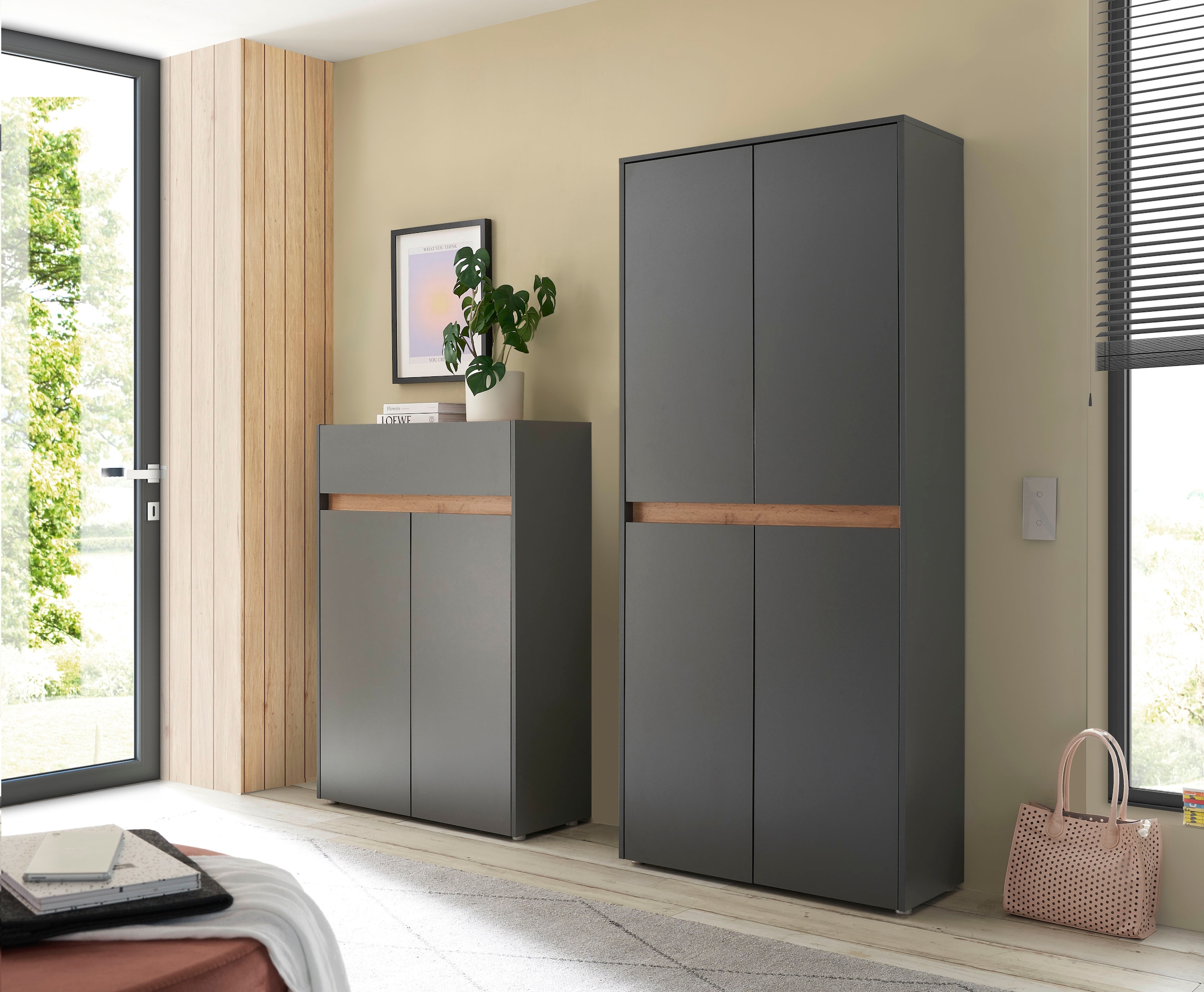 Home affaire Ensemble de vestiaires »City/Giron, moderne Garderobe, viel Stauraum, ca. 48 Schuhe« Set, 2 cuis tlg.