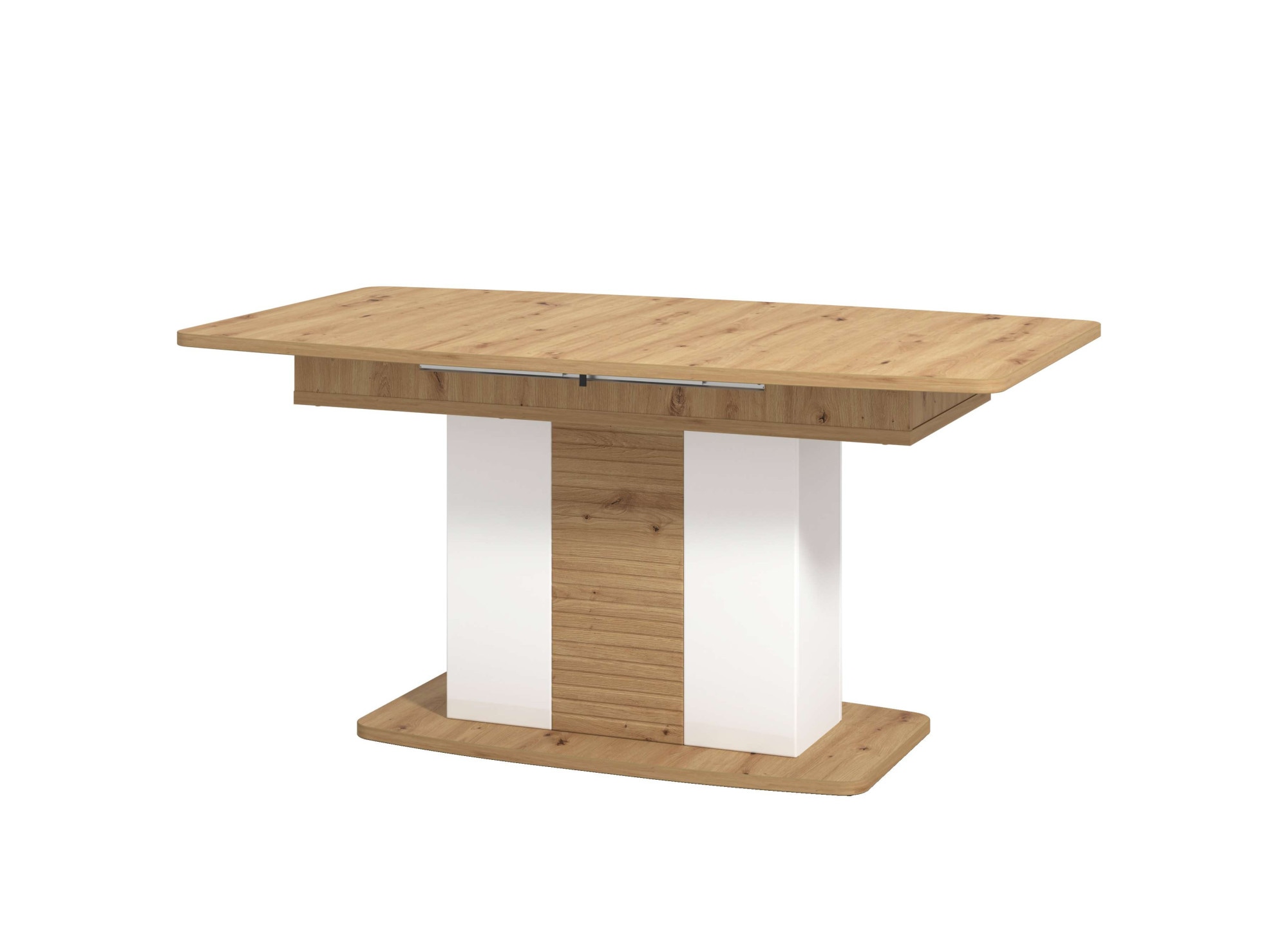 INOSIGN Esstisch »Bretagna 160 cm, modernes Design, Verlängerbar durch Einlegeplatte«, max. Breite 200 cm, Farbkombination aus Artisan-Eiche und Weiss