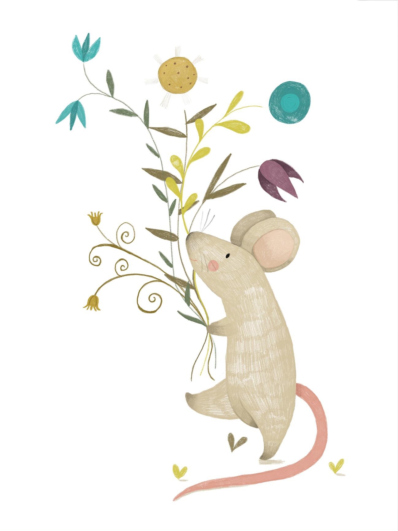 Image of Wall-Art Poster »Loske - Kleine Maus«, Poster, Wandbild, Bild, Wandposter bei Ackermann Versand Schweiz