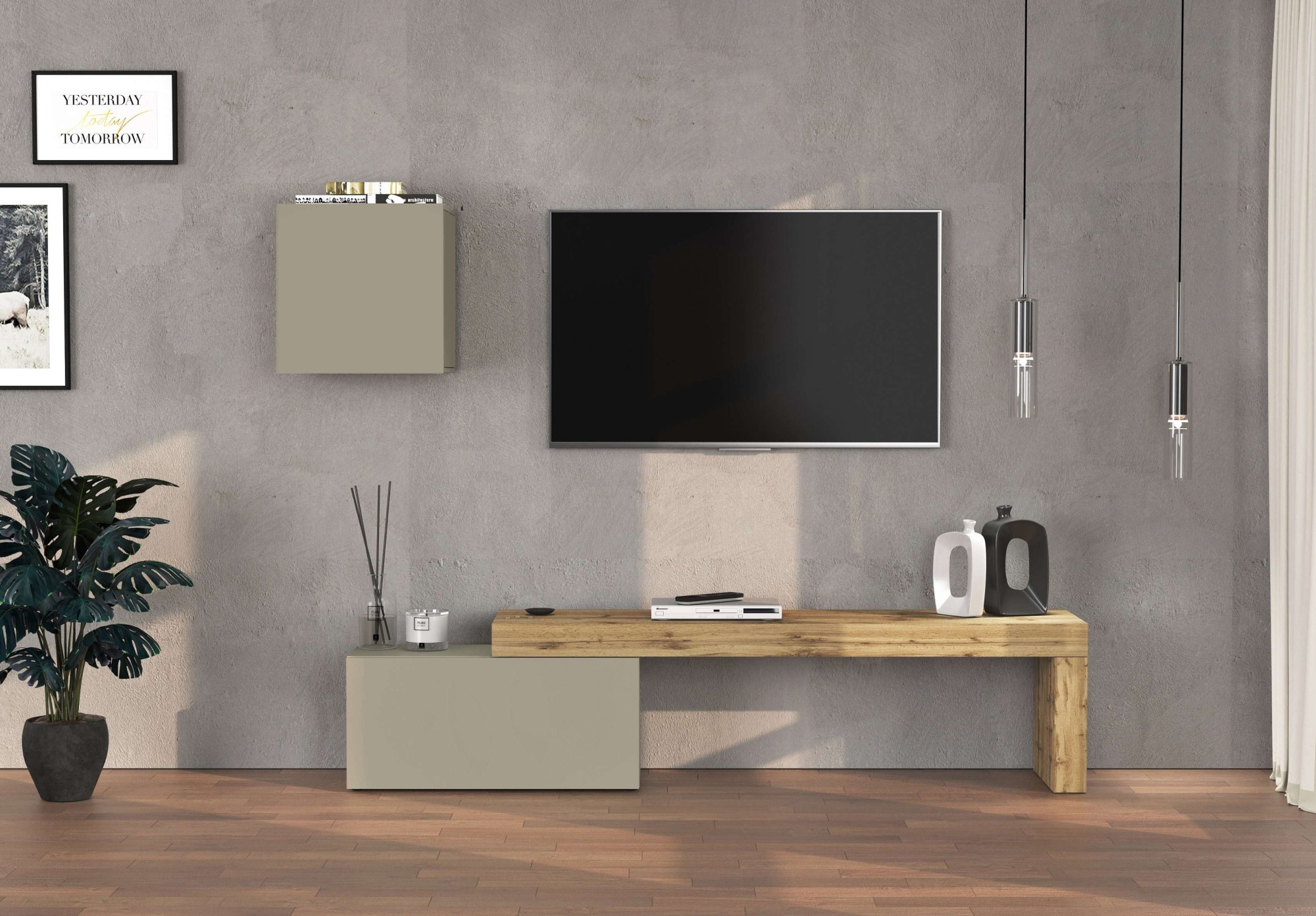 INOSIGN TV-Wand »Chronos TV-Set, Wohnwand – Elemente frei platzierbar, Made in Italy« Set, 2-er set, 2 Stk. tlg.