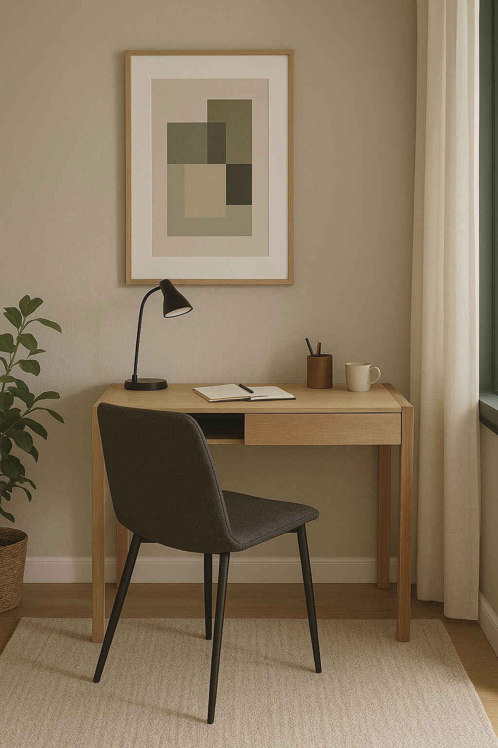 Woodman Bureau »New« mit offenem Regal und Schublade, Holzfurnier aus Eiche, FSC®