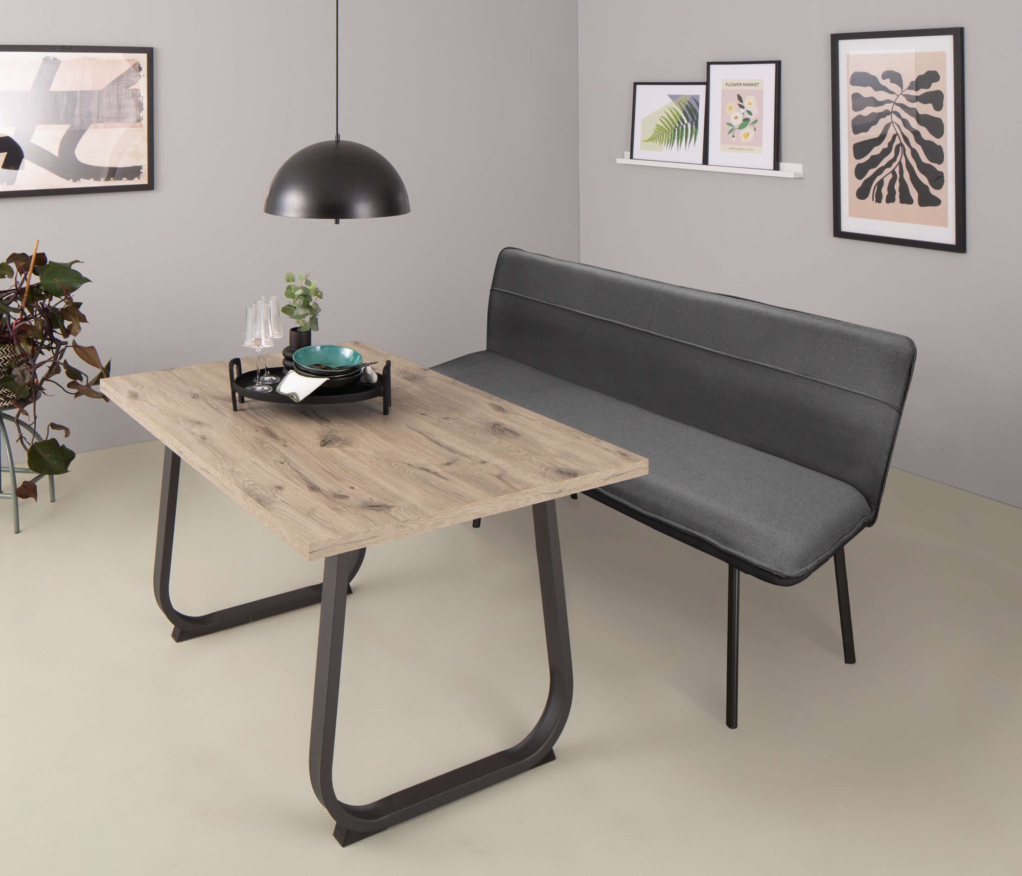 Home affaire Essbank »Nozay« mit Sitz und Rückenpolster