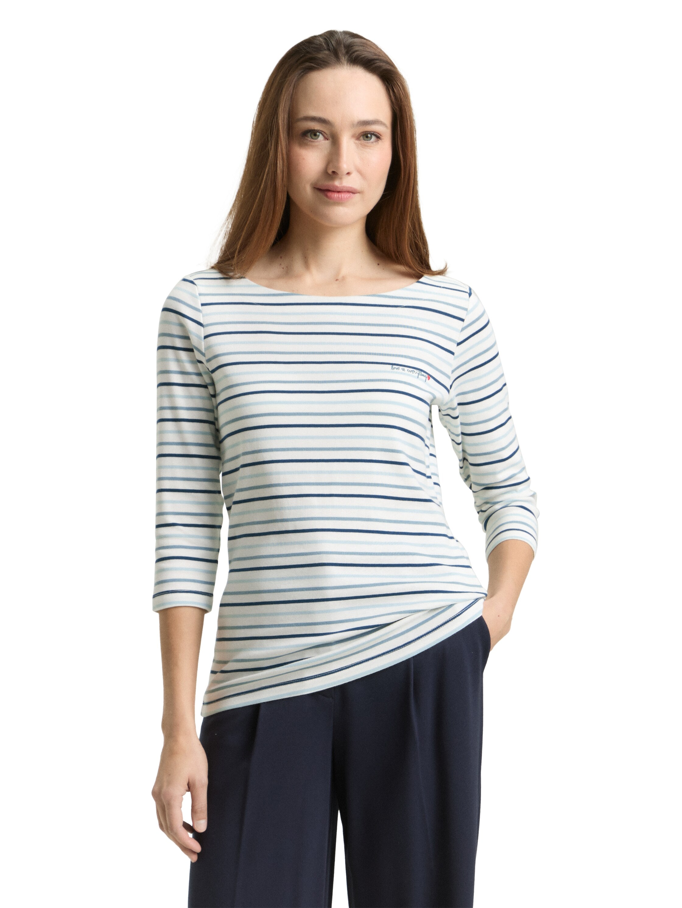 Image of TOM TAILOR 3/4-Arm-Shirt "Regular" im Streifen-Design