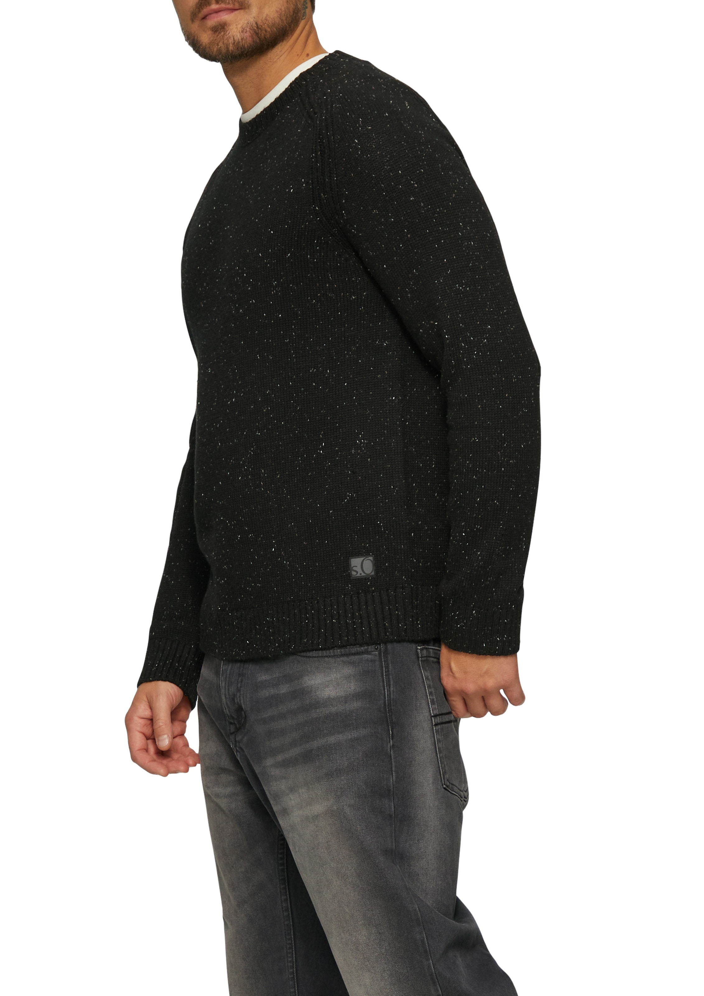 Image of s.Oliver Rundhalspullover mit glitzernden Fasern