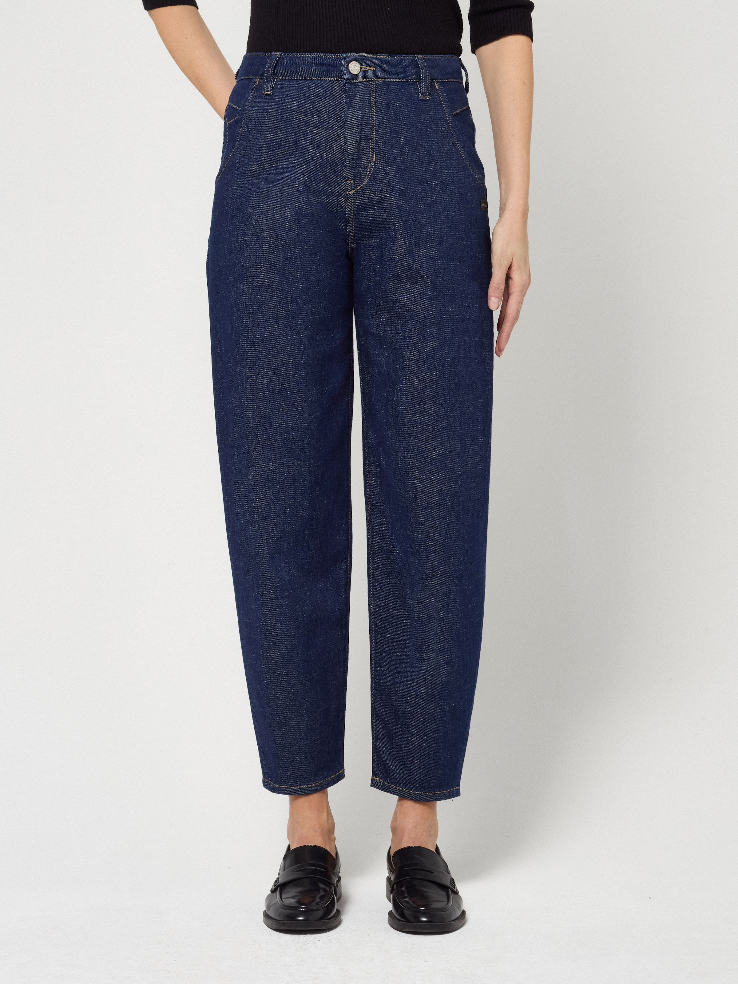 Image of GANG 5-Pocket-Jeans "94VIA" im Balloon-Fit, verkürzte Beinlänge