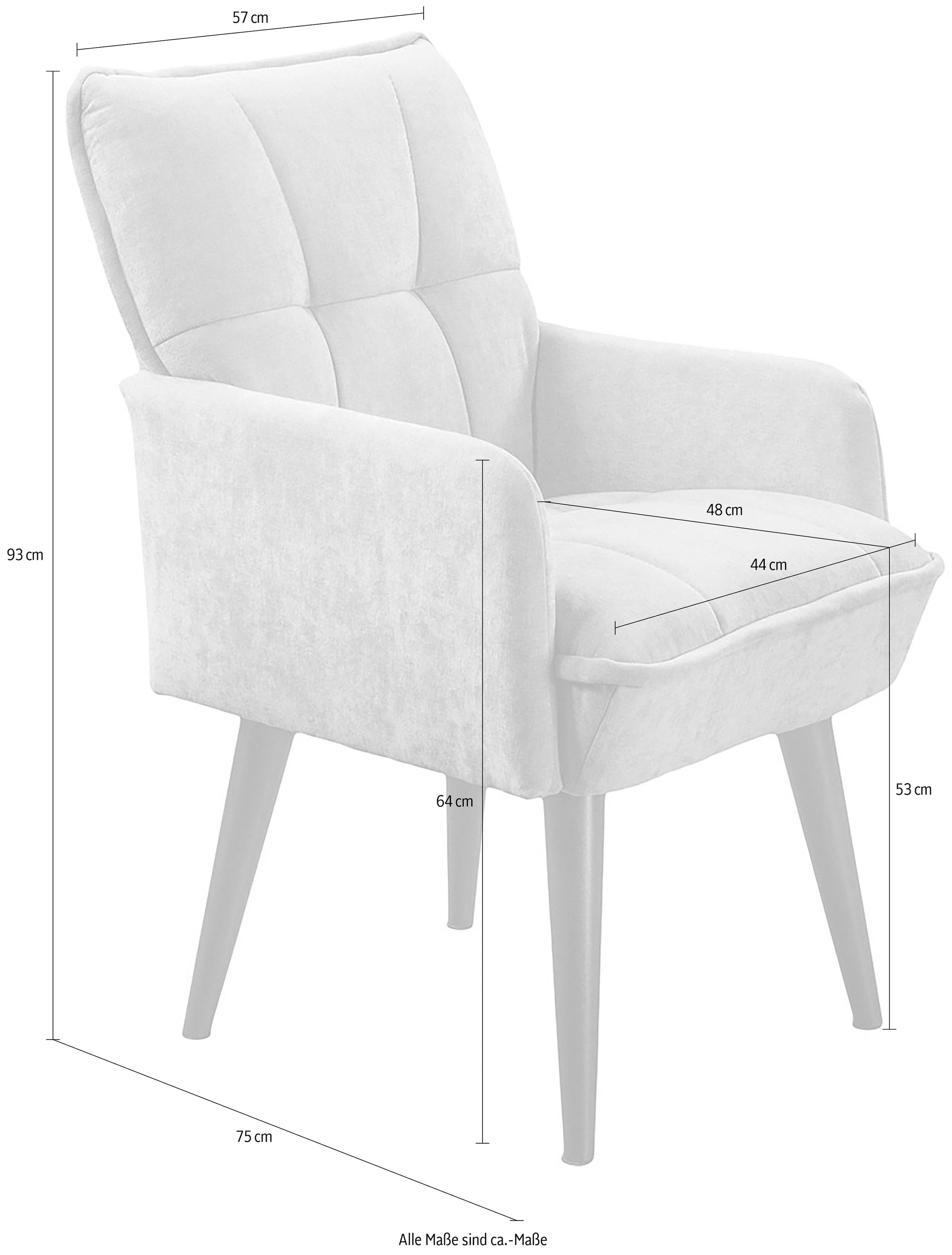 exxpo - sofa fashion Esszimmerstuhl »Mocca« () Armlehnenstuhl, bequem gepolstert