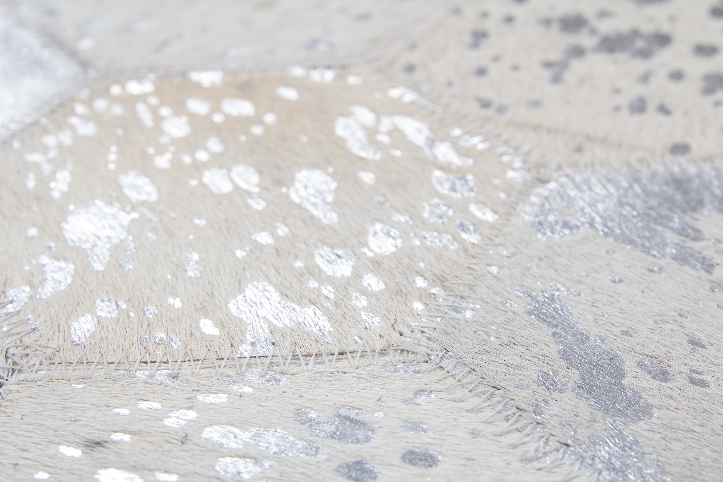 Kayoom Teppich »Spark 210«, rechteckig, 8 mm Höhe, 100% Leder, Unikat, fusselarm, Allergiker & Fussbodenheizung geeignet