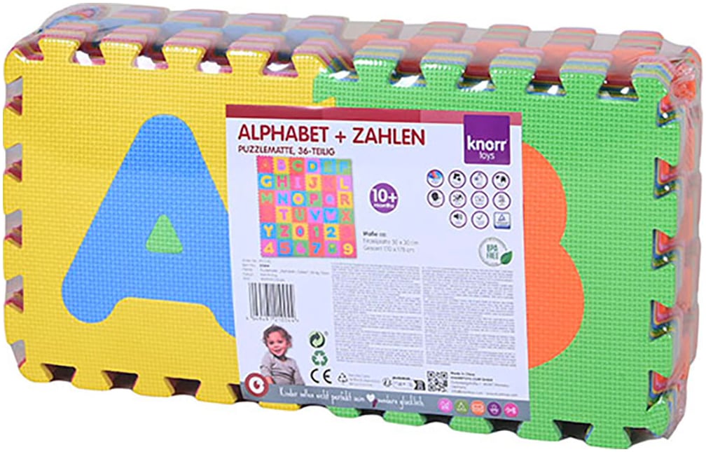 Knorrtoys® Puzzle »Zahlen und Buchstaben«, Puzzlematte, Bodenpuzzle