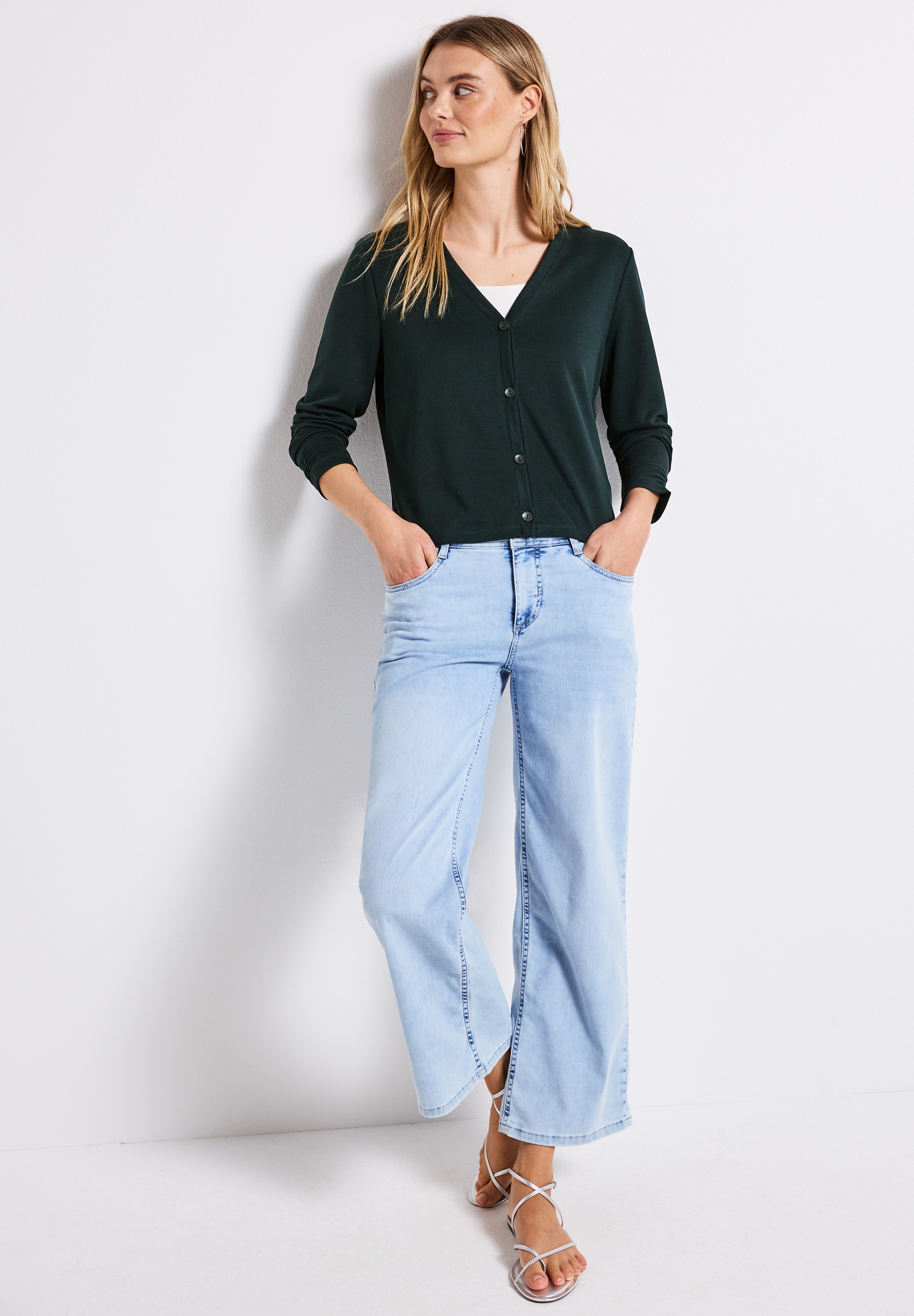 STREET ONE Shirtjacke, im Silk-Look