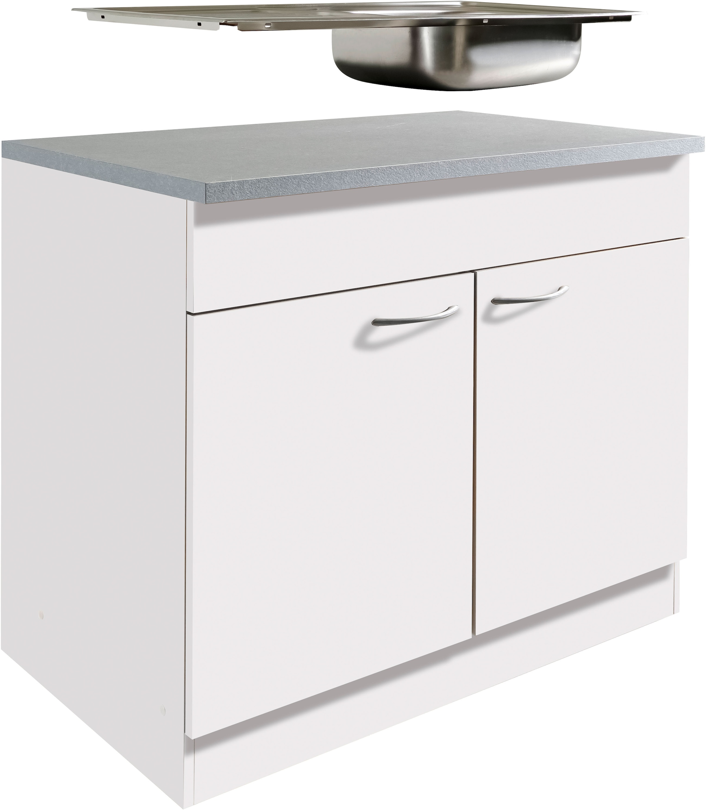 Image of wiho Küchen Spülenschrank "Kiel" 100 cm breit, 60 cm tief