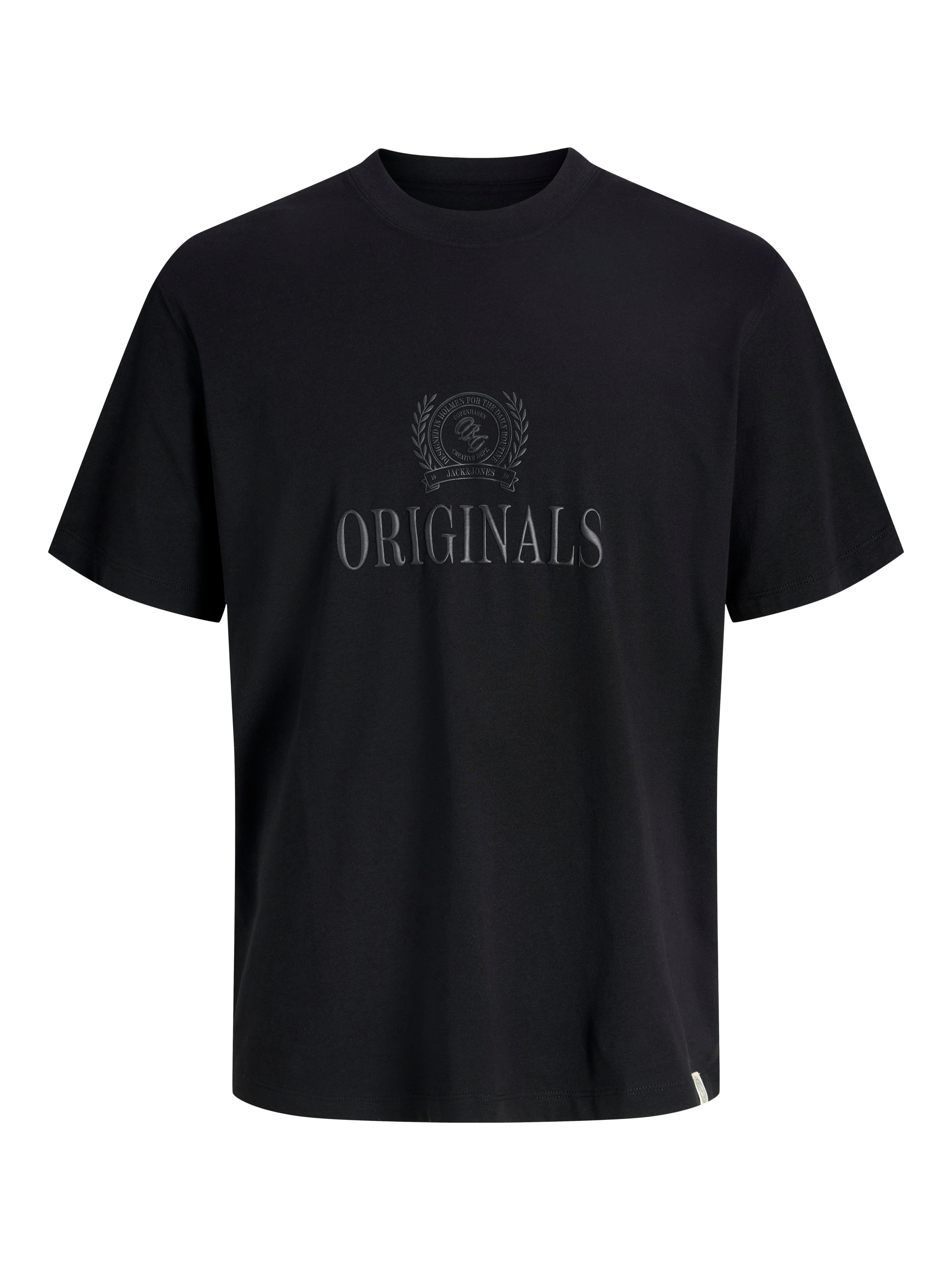 Jack & Jones Shirt à col rond »JORFREDERIKSBERG MONOGRAM TEE SS CN SN« coton, coupe décontractée