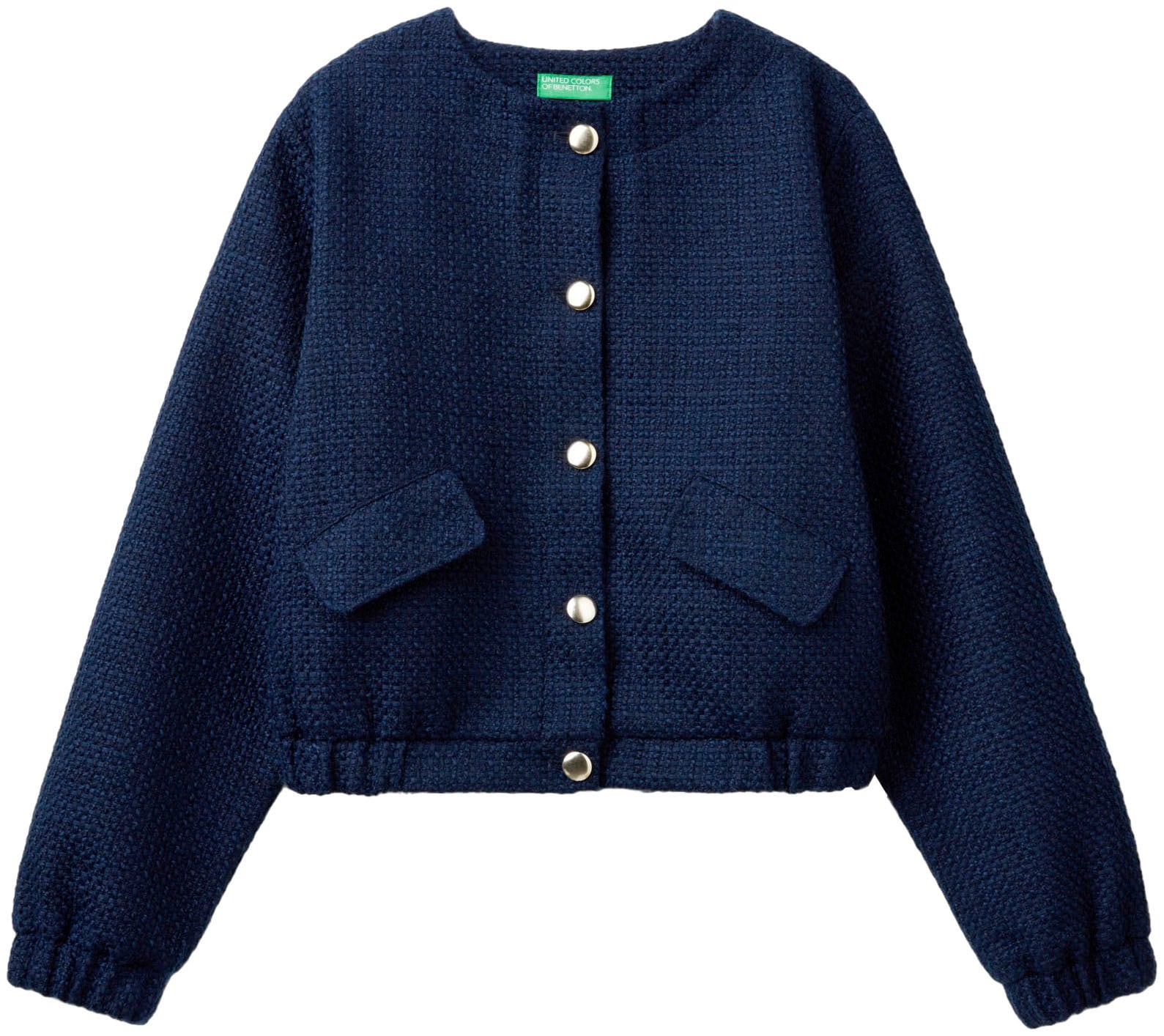 United Colors of Benetton Bomberjacke, mit Knopfleiste in Strickware