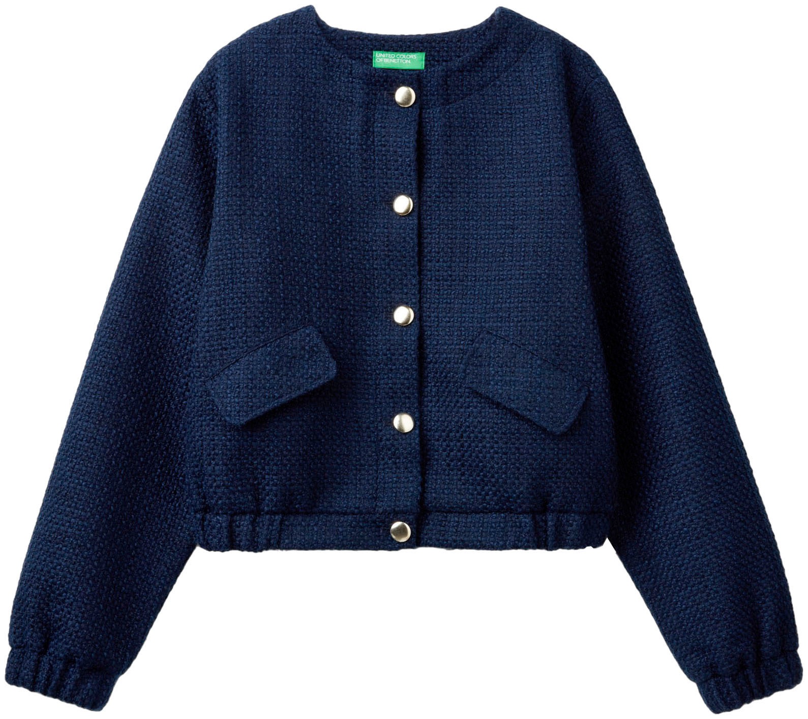 Image of United Colors of Benetton Bomberjacke mit Knopfleiste in Strickware