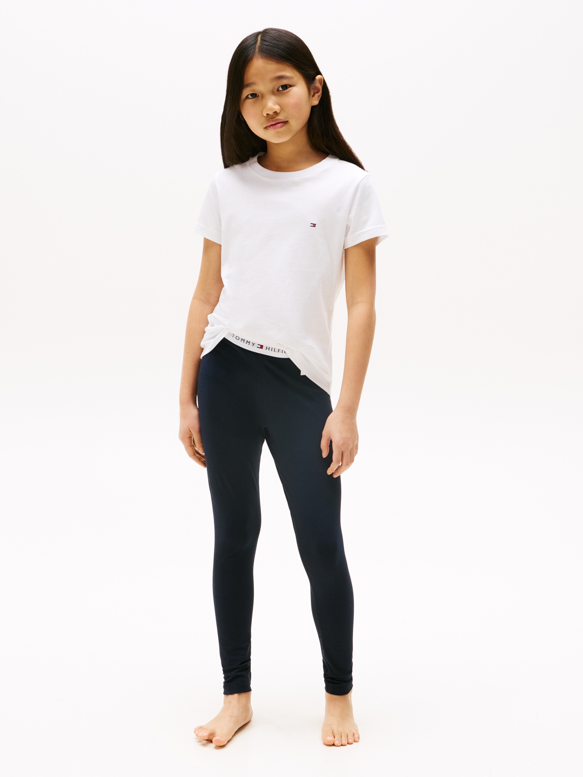 Tommy Hilfiger Underwear T-Shirt »2P CN TEE mit Stickerei und Rundhals im 2er-Pack«, (Packung, 2 tlg., 2er-Pack), unifarben, casual, regular fit, Baumwolle, Rundhals