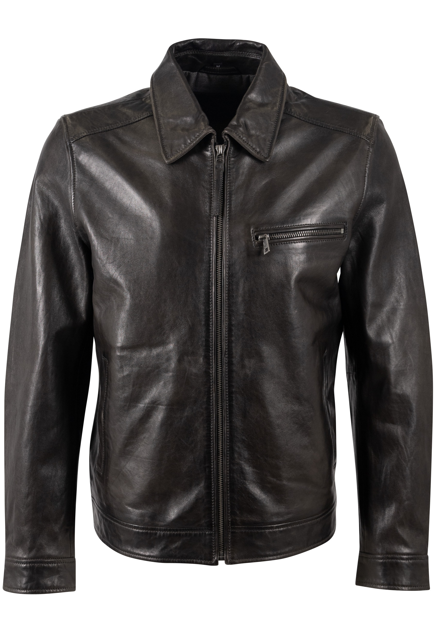 Mauritius Veste en cuir »MMBerink« mit Umlegekragen