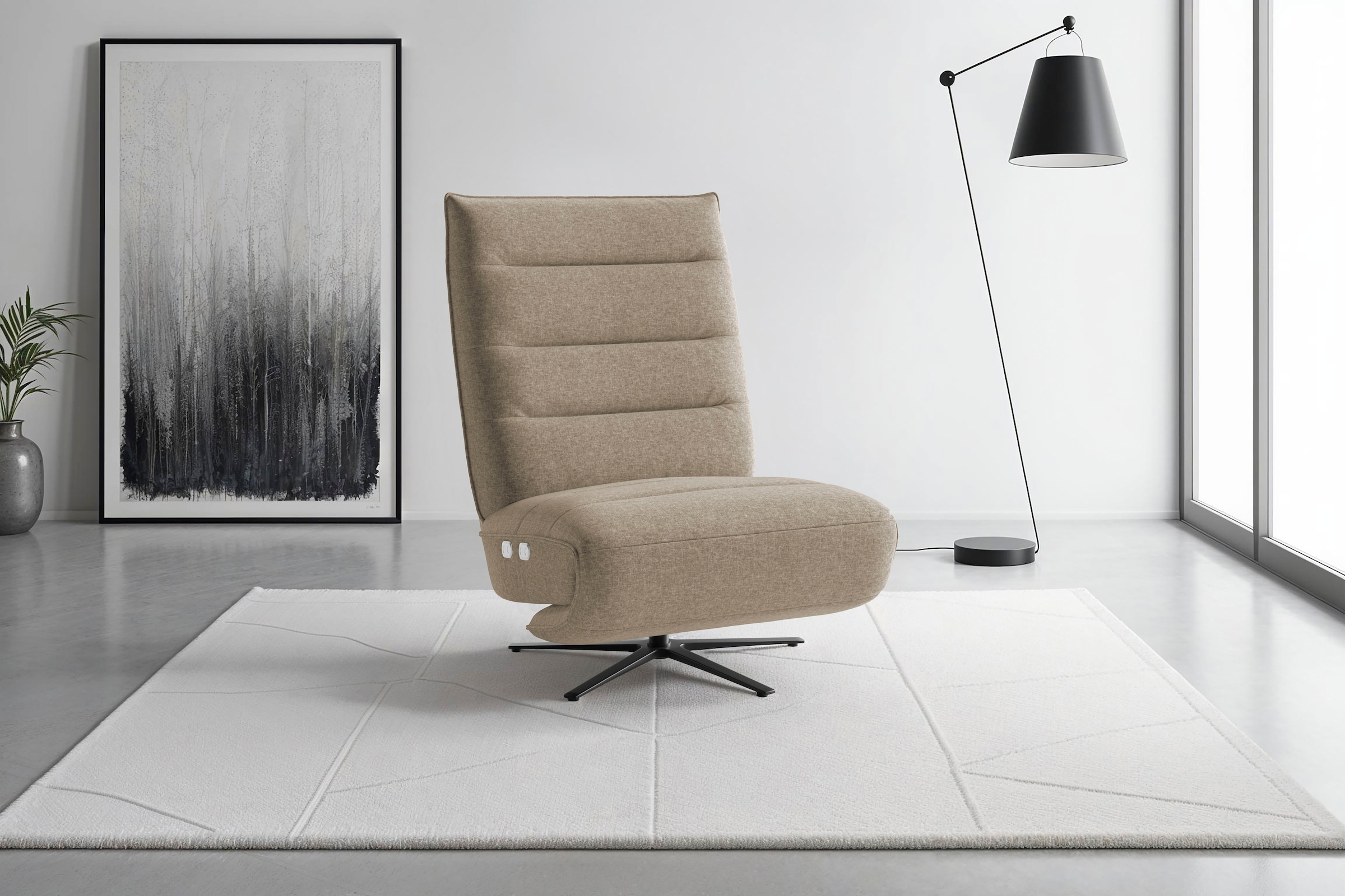 sit&more Fauteuil TV »Eve« mit Herz-Waage und 2 Motoren, Bedienfelder im Sitz