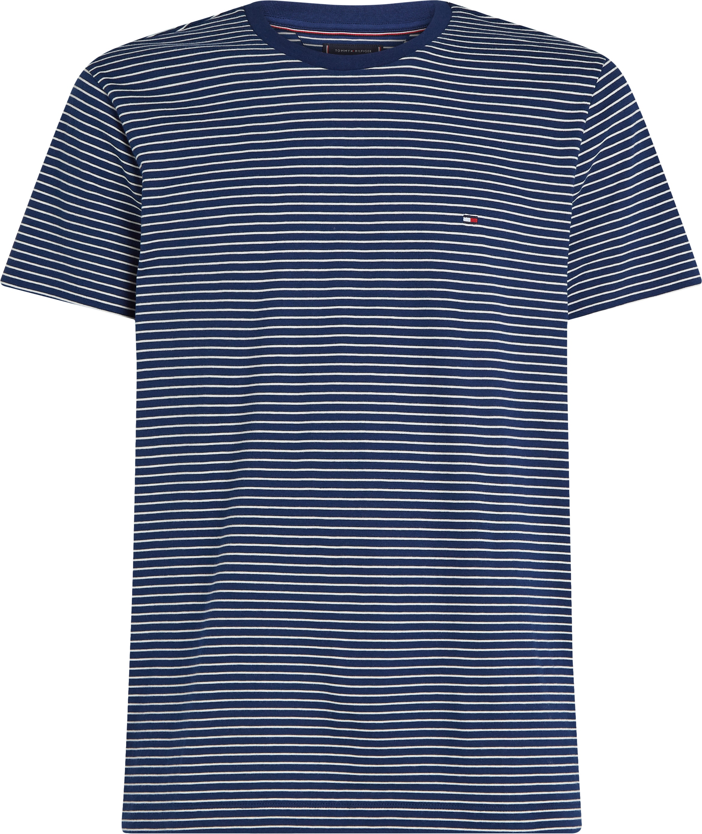 Tommy Hilfiger T-Shirt »ESSENTIAL REG FIT SOLID TEE mit Stickerei und Rundhals«, unifarben, casual, regular fit, Baumwolle, Rundhals