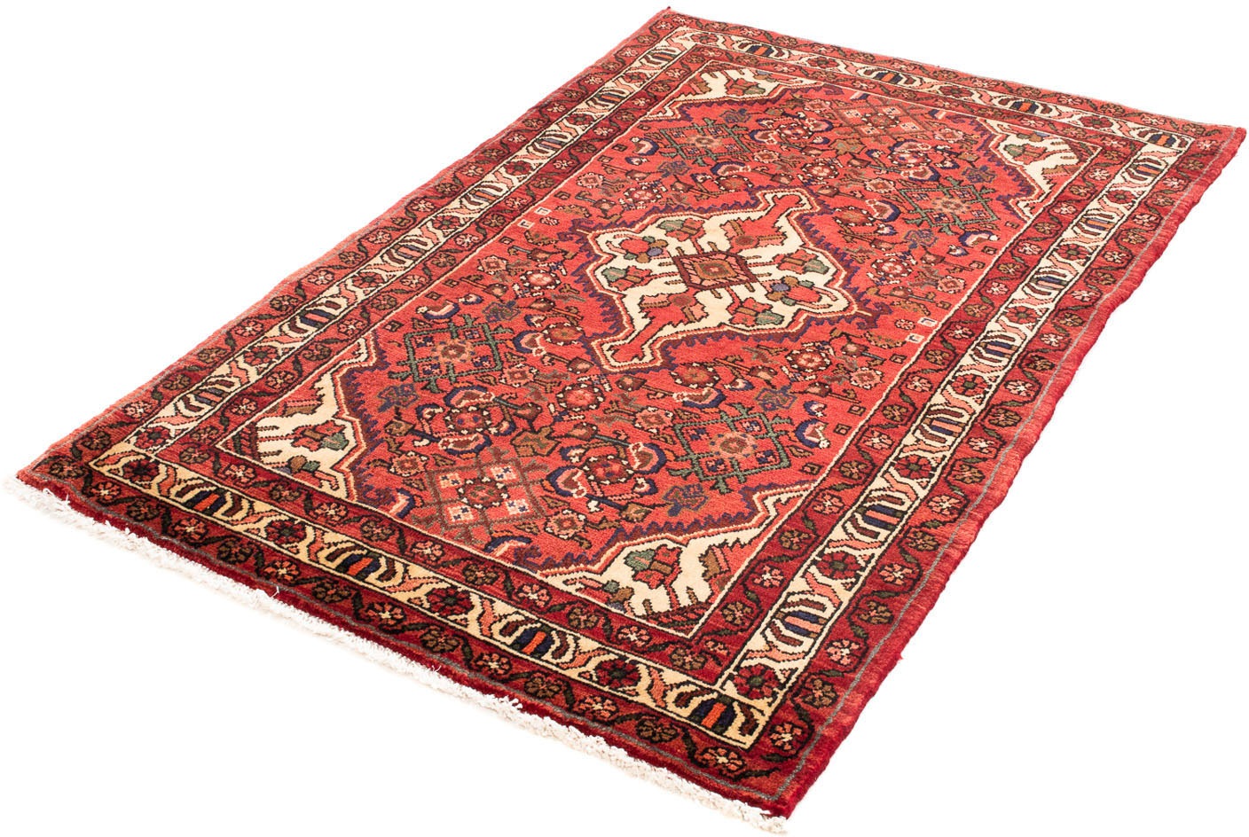 Image of morgenland Orientteppich »Perser - Nomadic - 155 x 100 cm - rot«, rechteckig, 10 mm Höhe, Wohnzimmer, Handgeknüpft, Einzelstück mit Zertifikat bei Ackermann Versand Schweiz