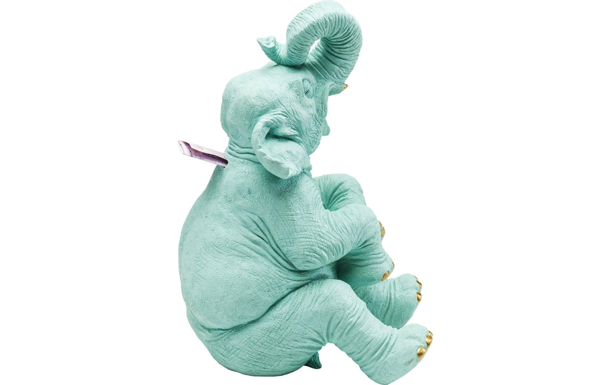 KARE Spardose »Happy Elephant Türkis«