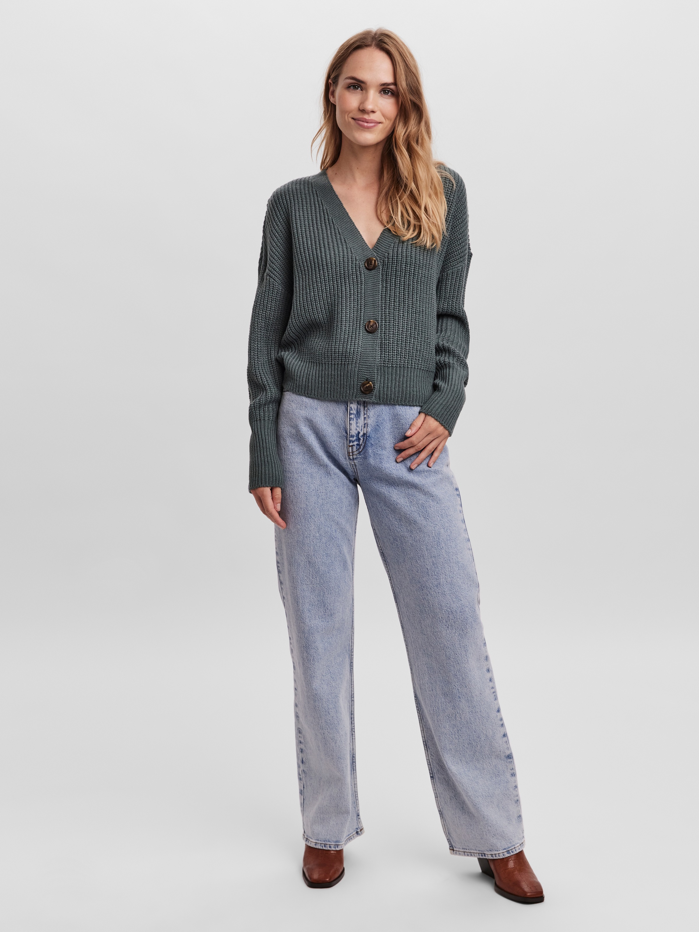 Vero Moda Strickjacke »VMLEA LS V-NECK CUFF CARDIGAN«