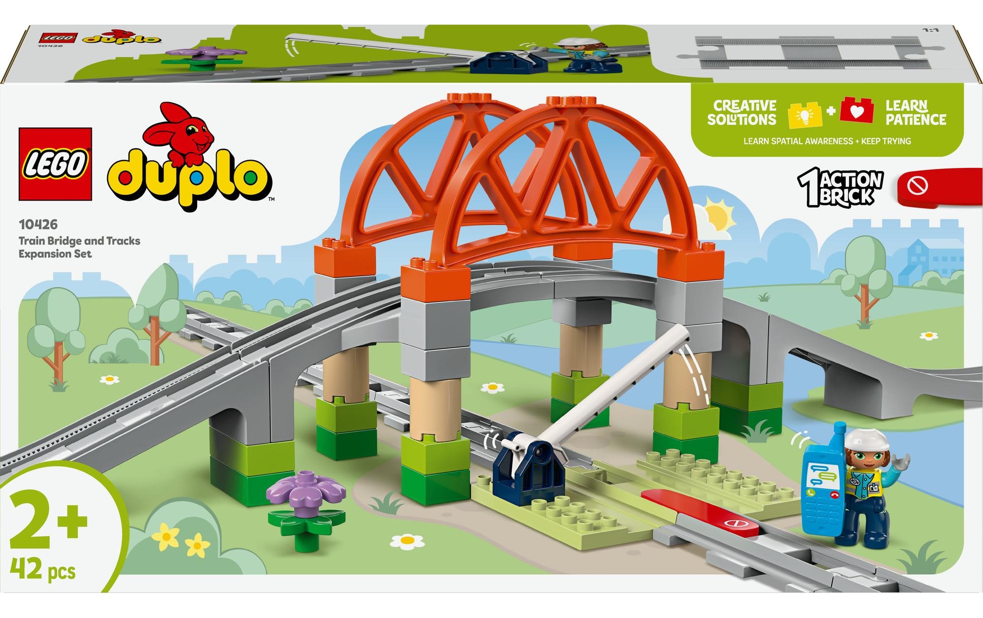 LEGO® Spielbausteine »DUPLO® Eisenbahnbrücke und Schienen 10426«, (42 St.)