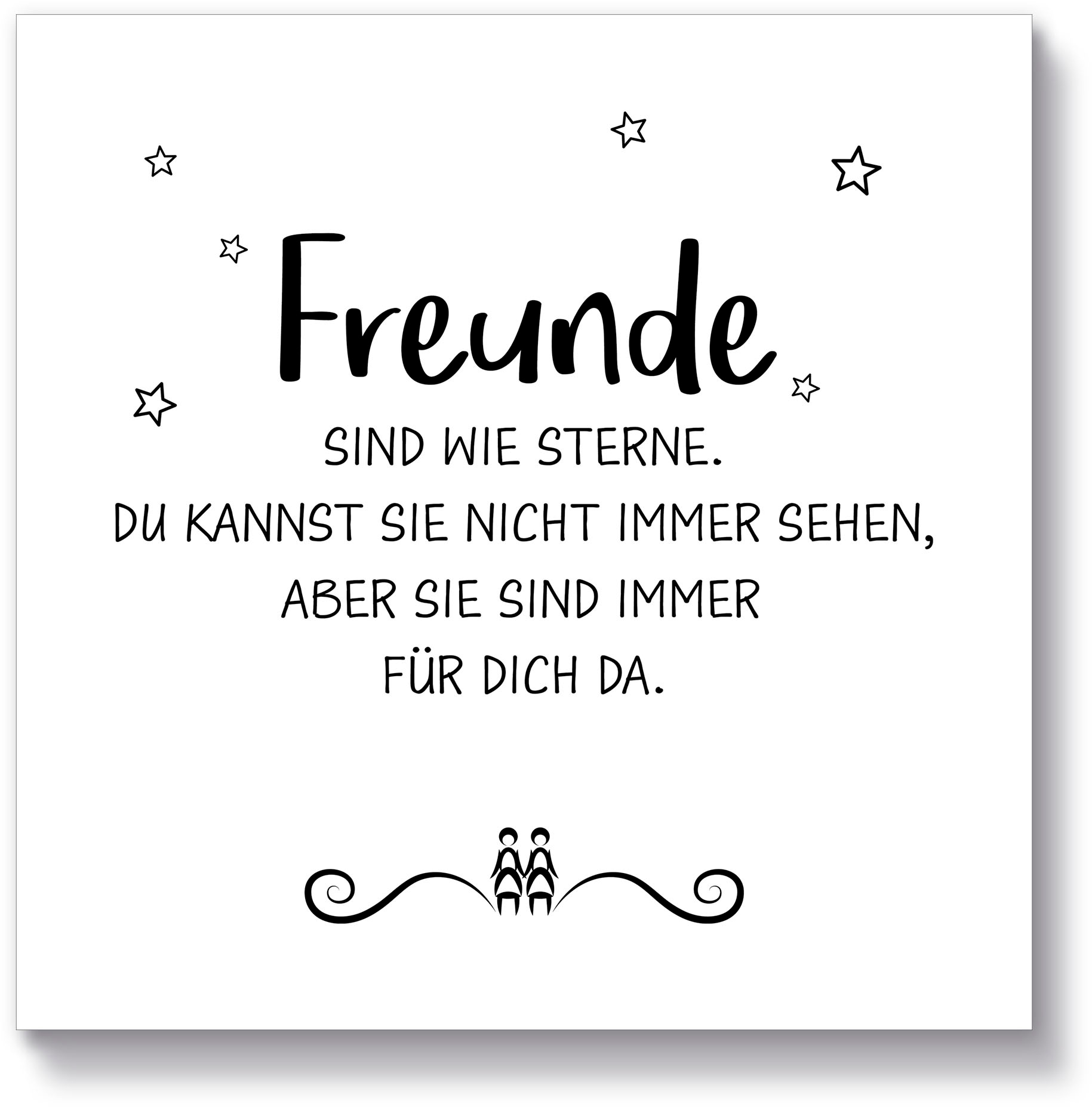 Artland Holzbild »Freunde II«, Sprüche & Texte, (1 St.)