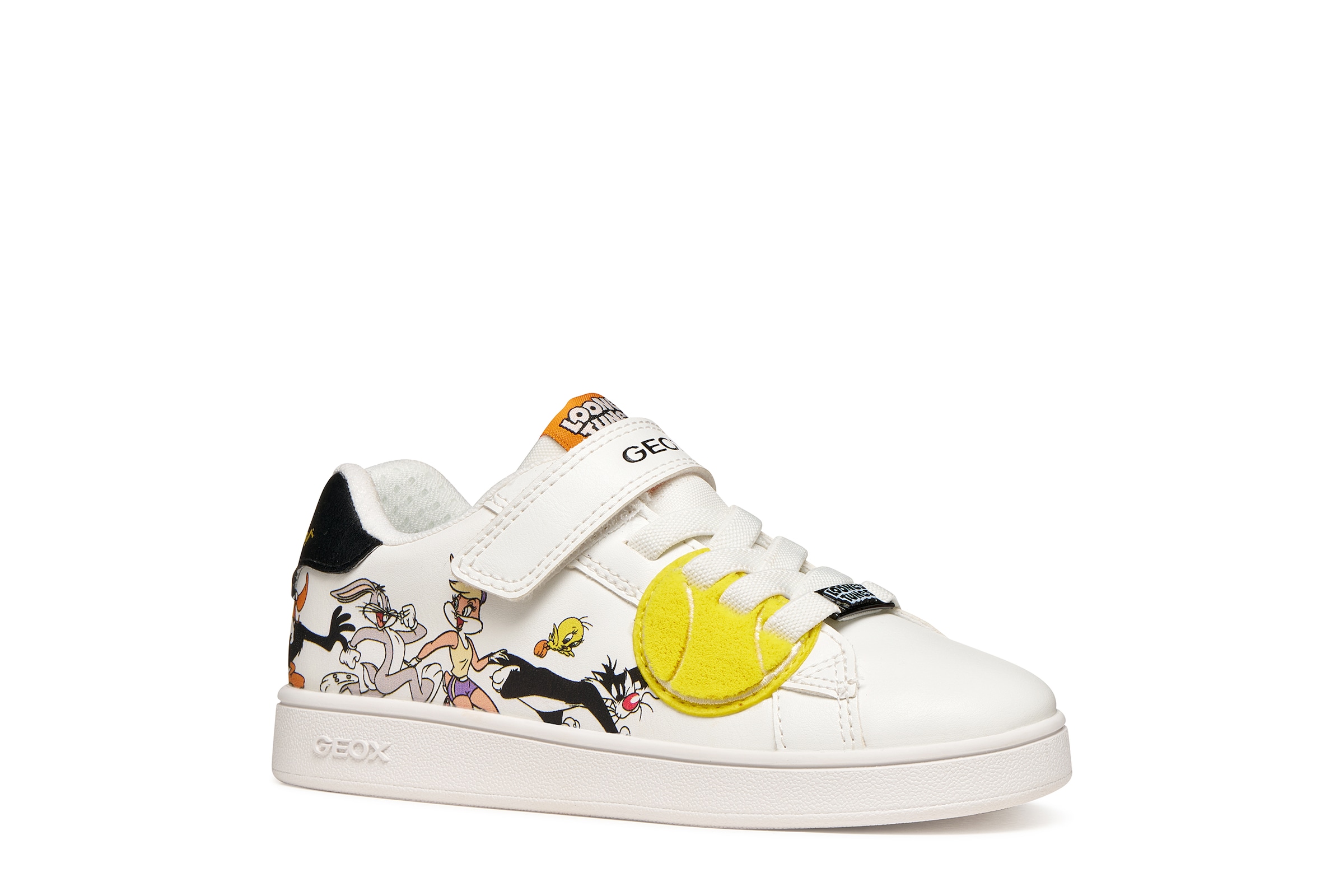 Image of Geox Sneaker "J ECLYPER BOY" Klettschuh mit Looney Tunes Motiv, Grössenschablone zum Download
