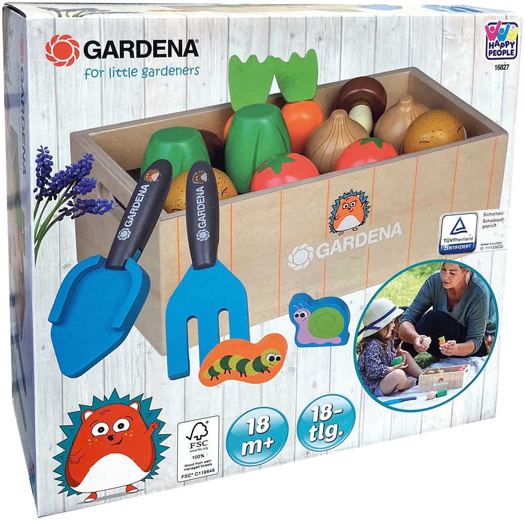 Happy People Steckspielzeug »GARDENA Holz-Gemüse-Steckbeet«