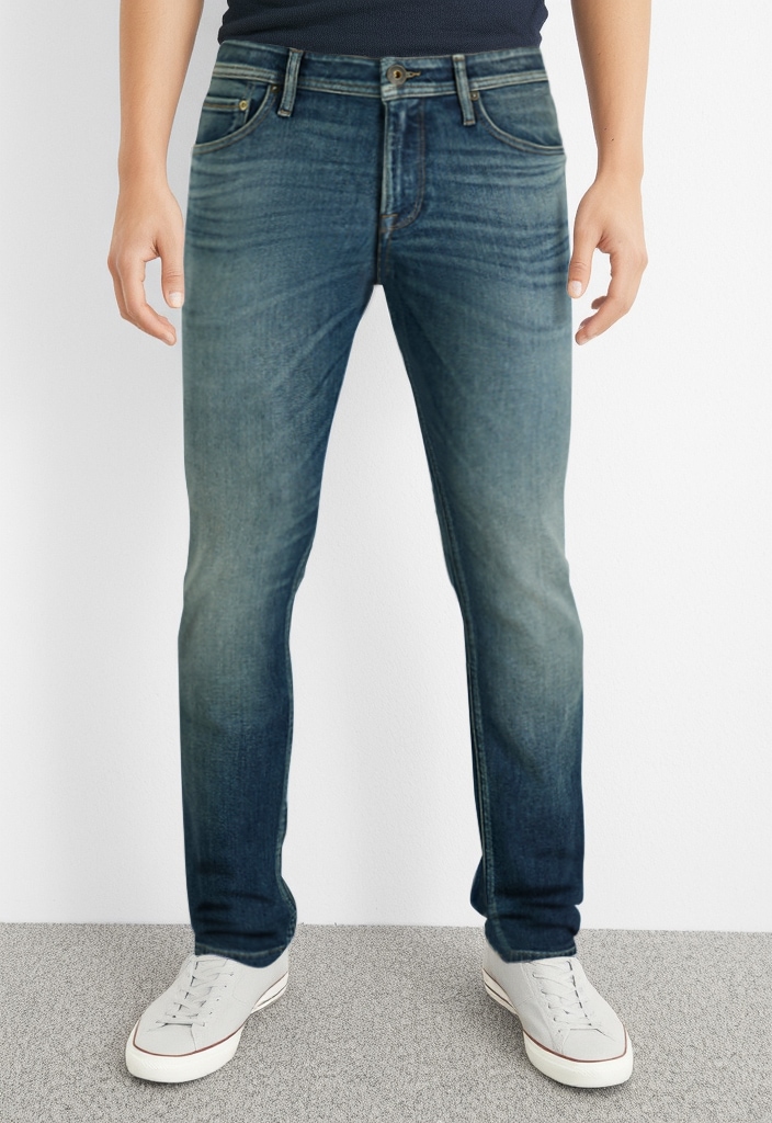 Jack & Jones Regular-fit-Jeans »JJICLARK mit Used-Look und Stretch für den Alltag« mit Abriebeffekten