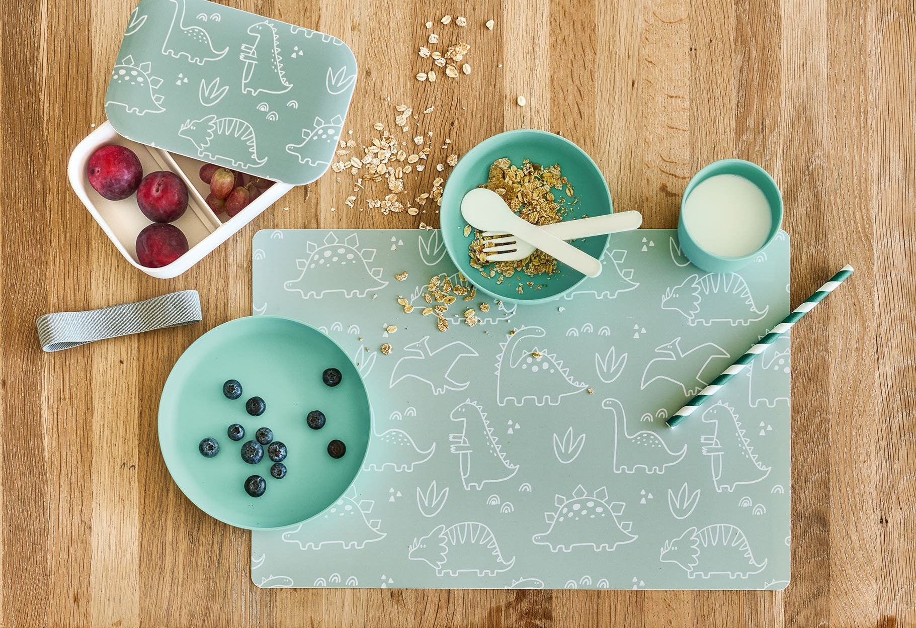 Zeller Present Set de vaisselle pour enfants (je 1 Teller, Schüssel, Tasse, Gabel, Löffel)