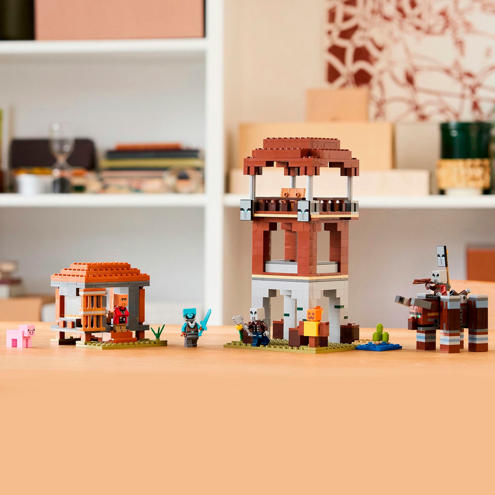 LEGO® Konstruktionsspielsteine »Ein Verwüster am Plünderer-Aussenposten (21278), LEGO Minecraft« Made in Europe