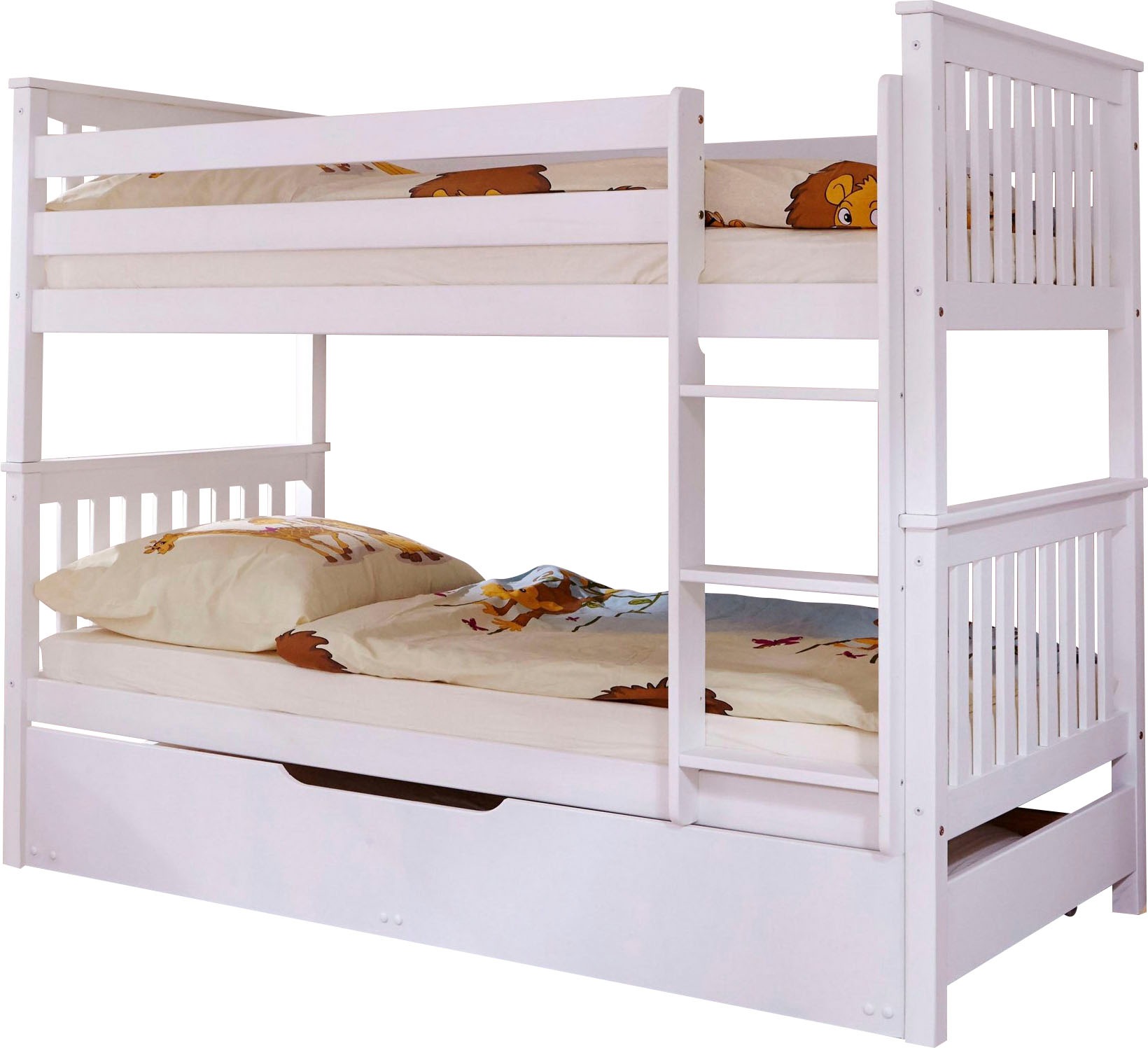 Image of Ticaa Etagenbett »Sammy«, mit Rollrost und Schubkasten »Marianne«, Kiefer bei Ackermann Versand Schweiz