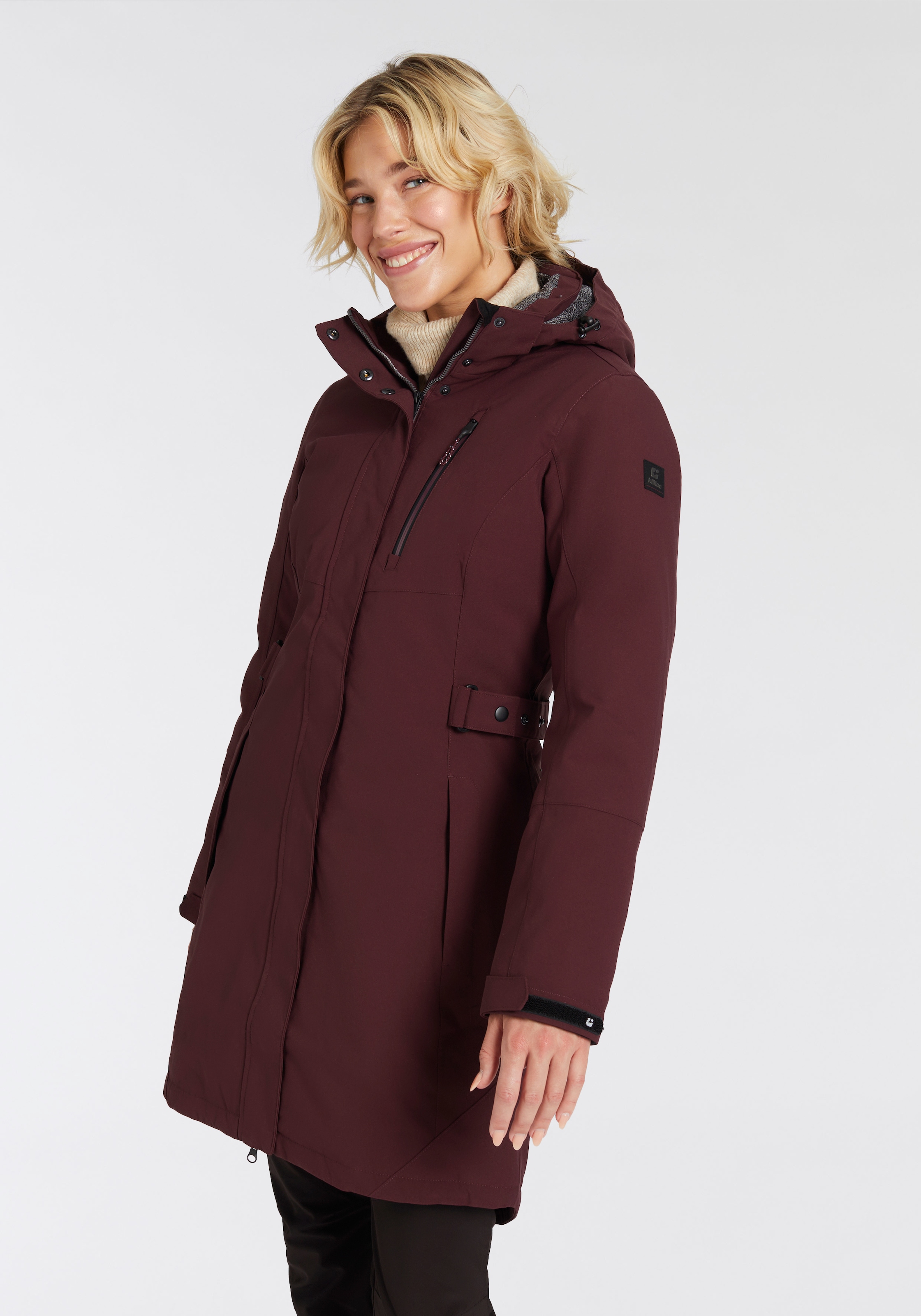 Image of Killtec Funktionsmantel "KOW 165 WMN PRK" aus Polyester, längeres Design, mit Kapuze mit Fleece-Innenfutter
