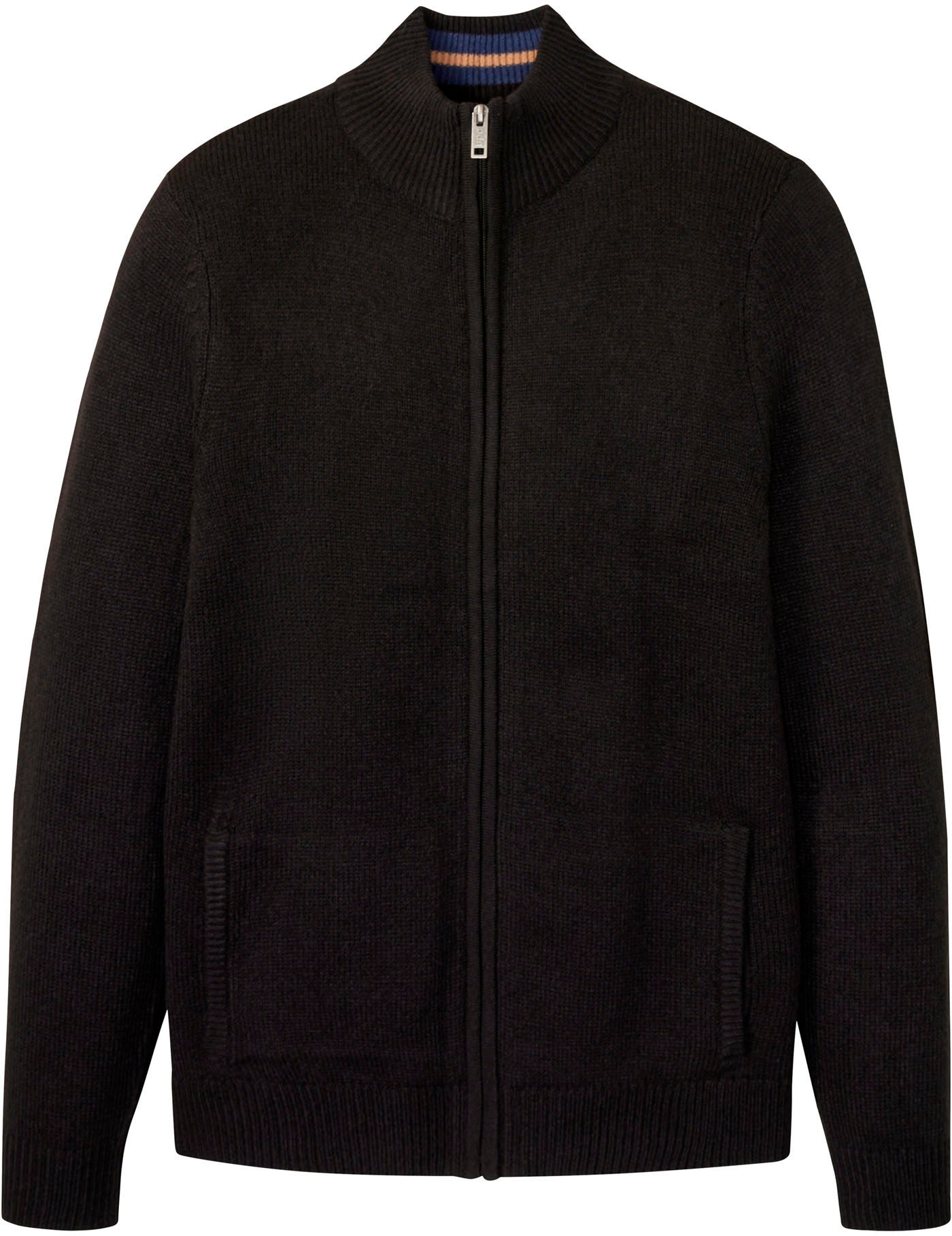 bonprix Veste en tricot »Feinstrickjacke« avec col montant, Regular Fit, en polyacrylique, avec fermeture éclair