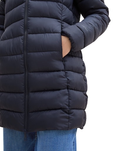 TOM TAILOR Denim Steppmantel, mit Reissverschlusstaschen