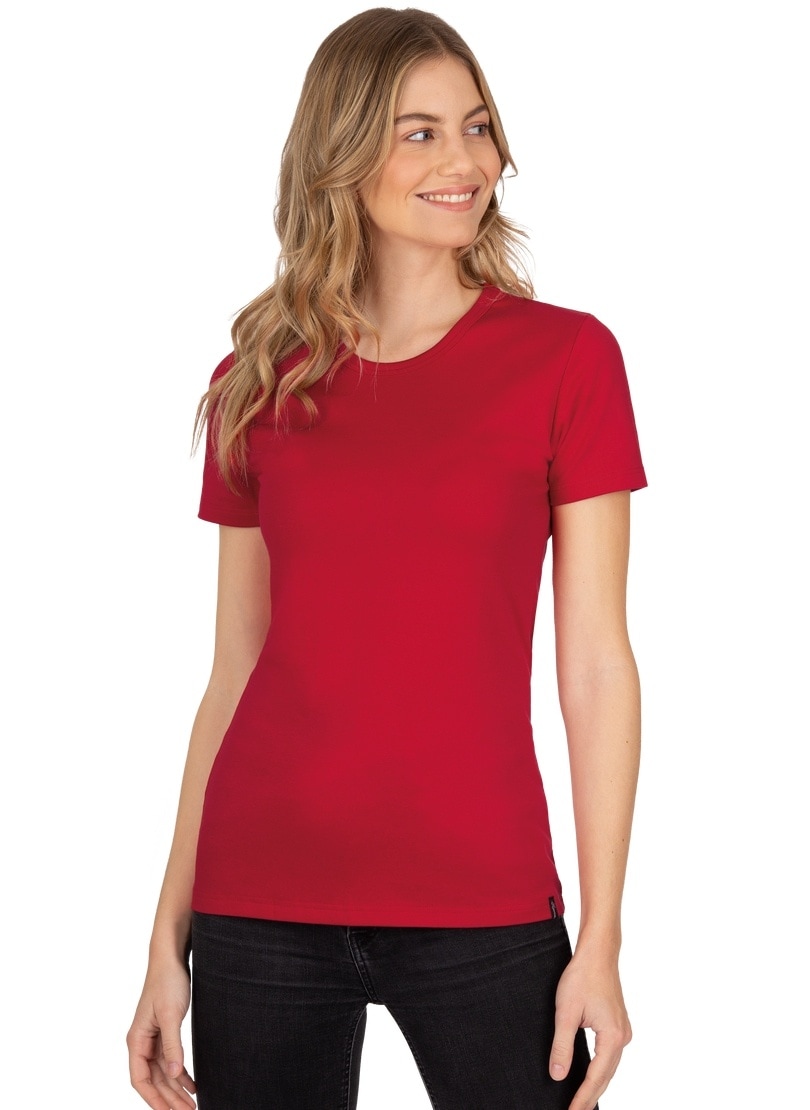 ♕ Trigema T-Shirt »TRIGEMA T-Shirt Baumwolle/Elastan« aus versandkostenfrei bestellen