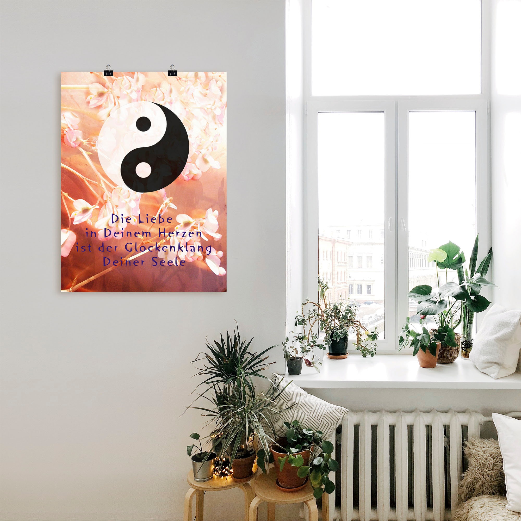 Artland Wandbild »Yin Yang Glockenklang«, Spirituelle Bilder, (1 St.), als Poster, Wandaufkleber in verschied. Grössen