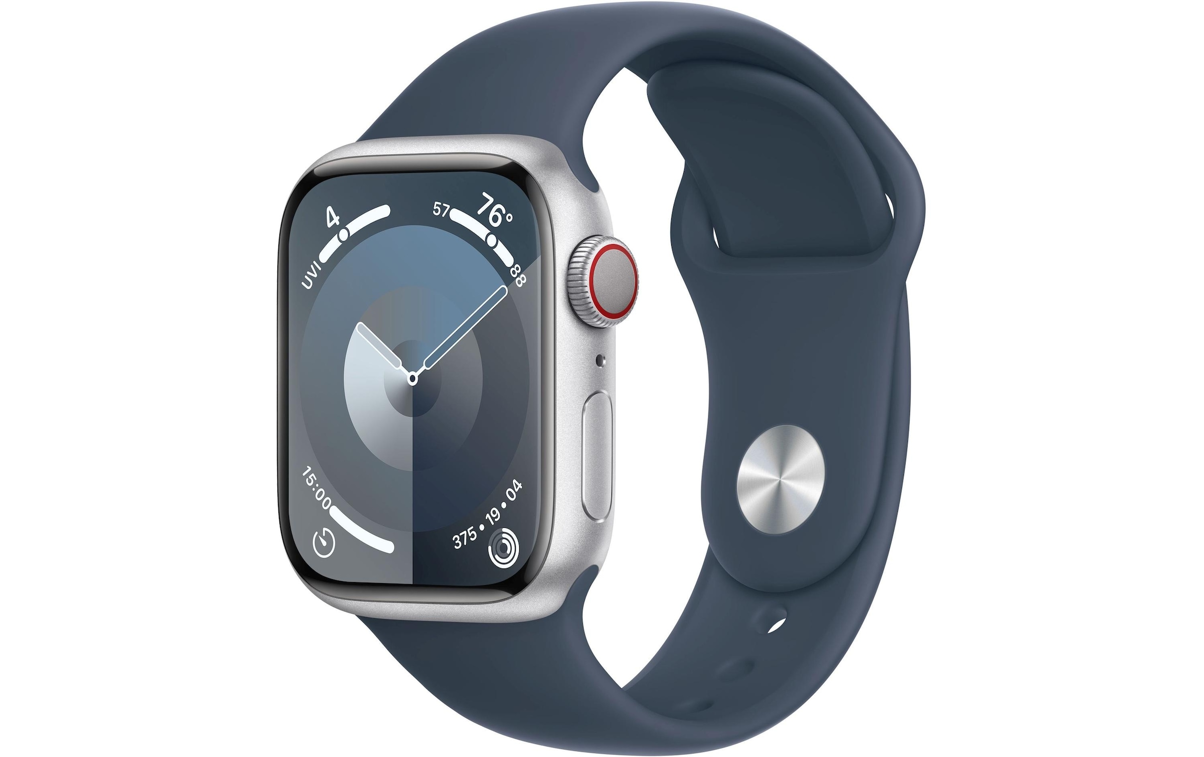 Apple Smartwatch »Series 9, GPS, Aluminium-Gehäuse mit Sportarmband«, Watch OS 10, 64 GB,)