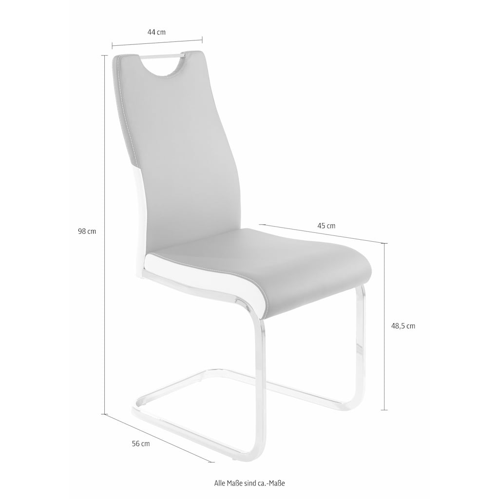 Homexperts Esszimmerstuhl »Paolo 02«, (Set), 4 St., Kunstleder