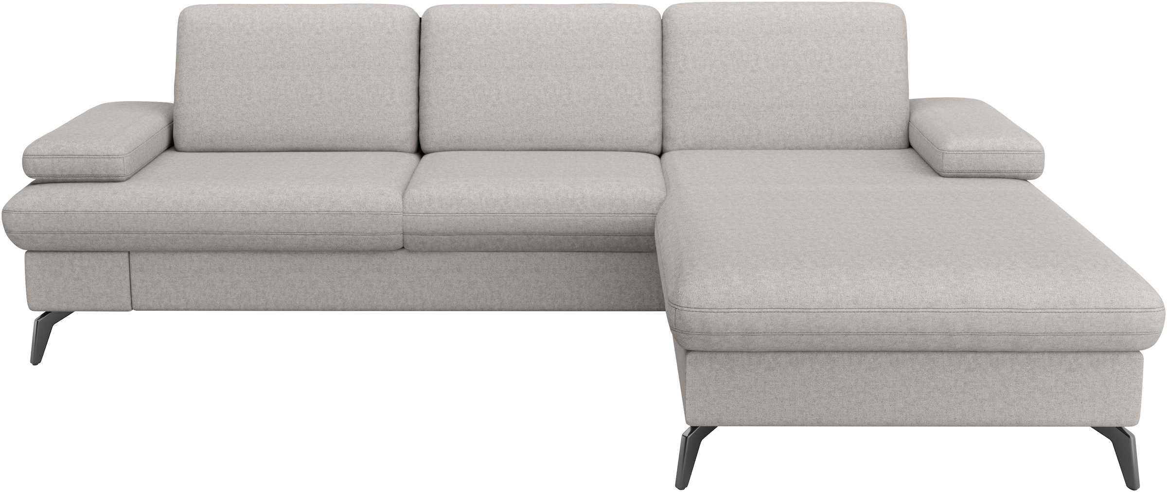 sit&more Ecksofa »Morris Jubi L-Form«, inkl. Armteilfunktion und 1 Zierkissen, wahlweise mit Bettfunktion