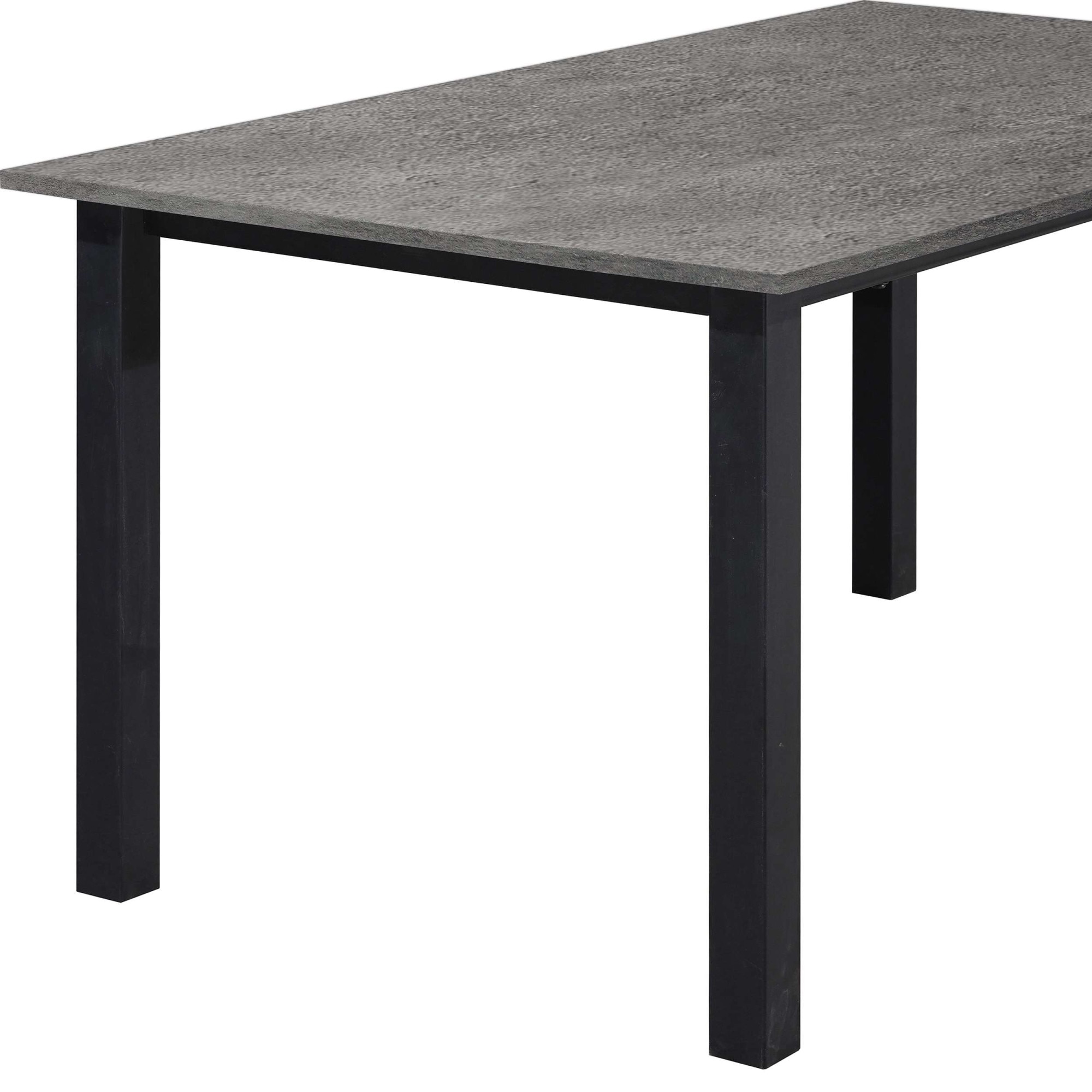 GOODproduct Table de salle à manger »Babetta« schwarzes pulverbeschichtetes Metallgestell, verschiedene Breiten