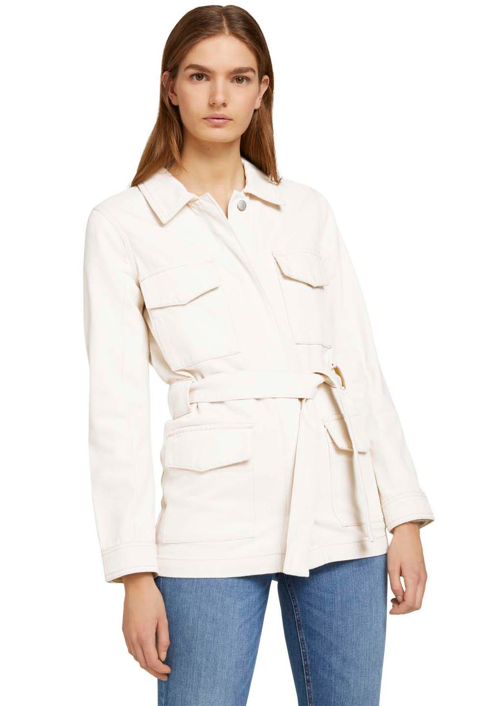 Image of TOM TAILOR Denim Cargojacke, mit breiten Taillen-Bindeband bei Ackermann Versand Schweiz