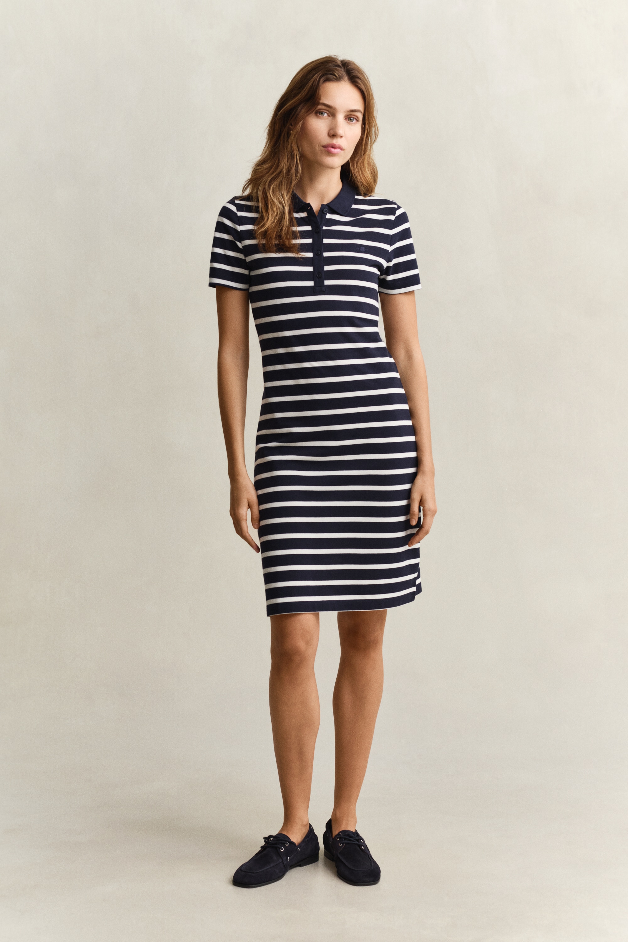 Gant Robe polo »SLIM STRIPED PIQUE POLO« Sans poche coupe slim avec col polo