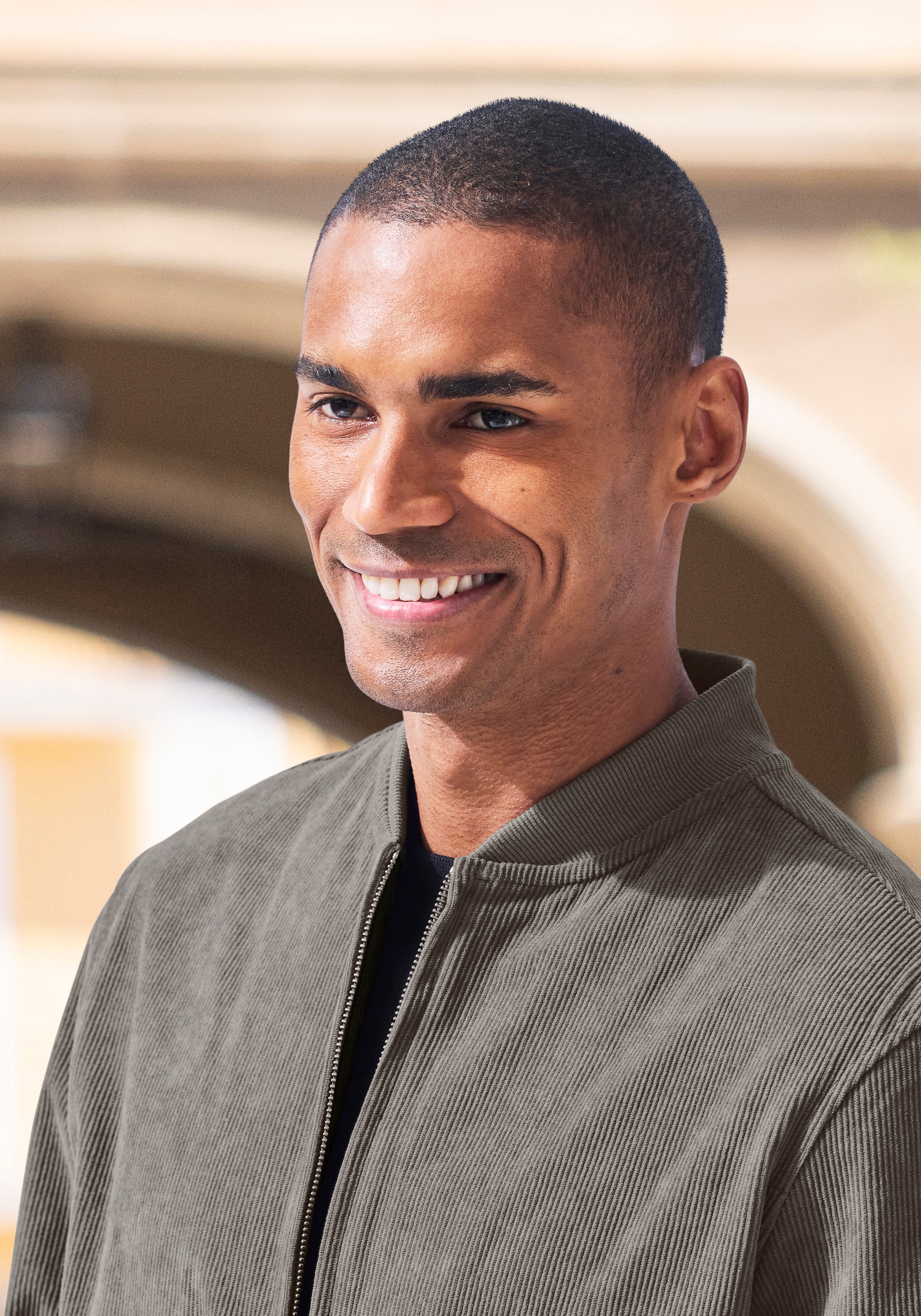 H.I.S Cordjacke »- Blouson mit Reissverschluss« , Pilotenjacke / Übergangsjacke aus Cord, regular fit