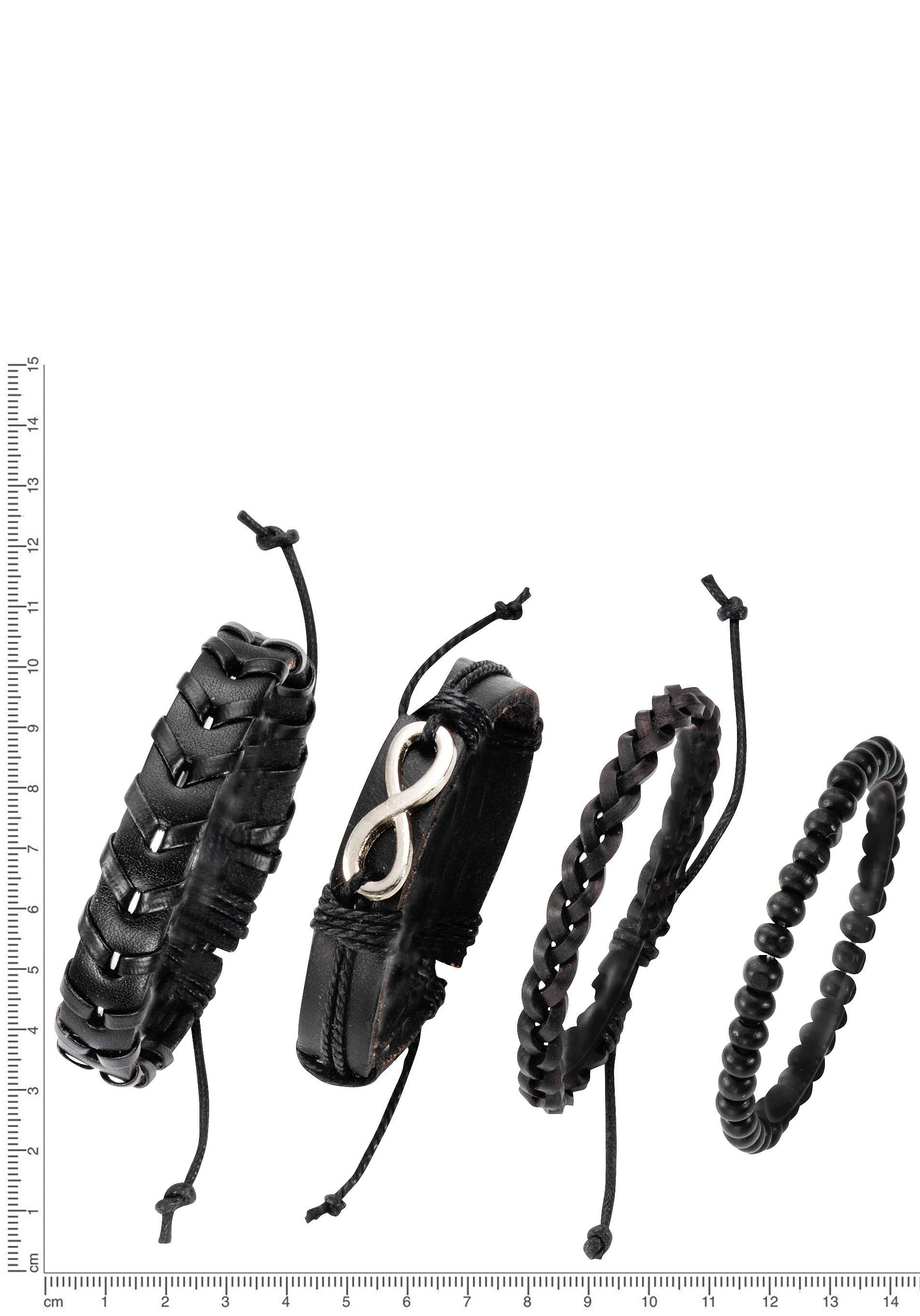 Firetti Armband Set "Infinity/Unendlichkeitsschleife" mit Holzperlen