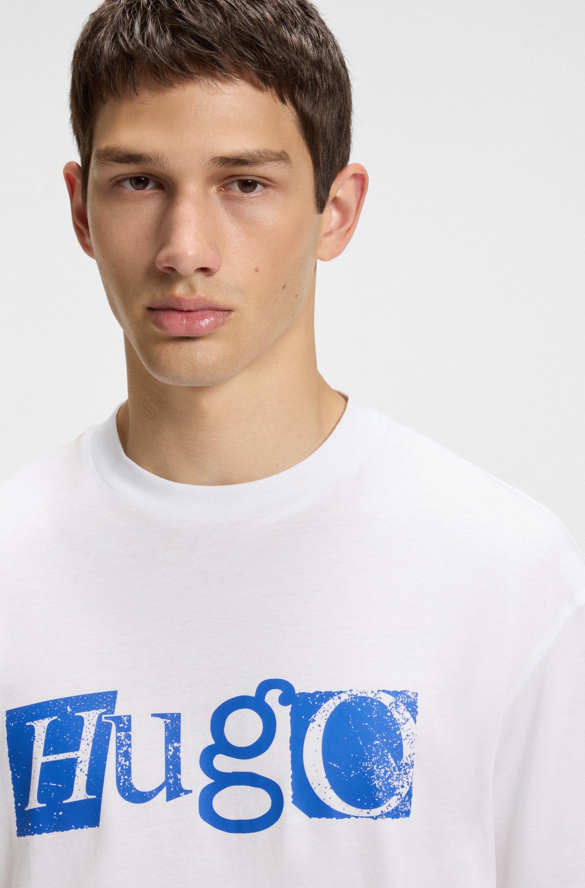 HUGO Blue T-Shirt »Nugix«, mit grafischem Logo-Druck