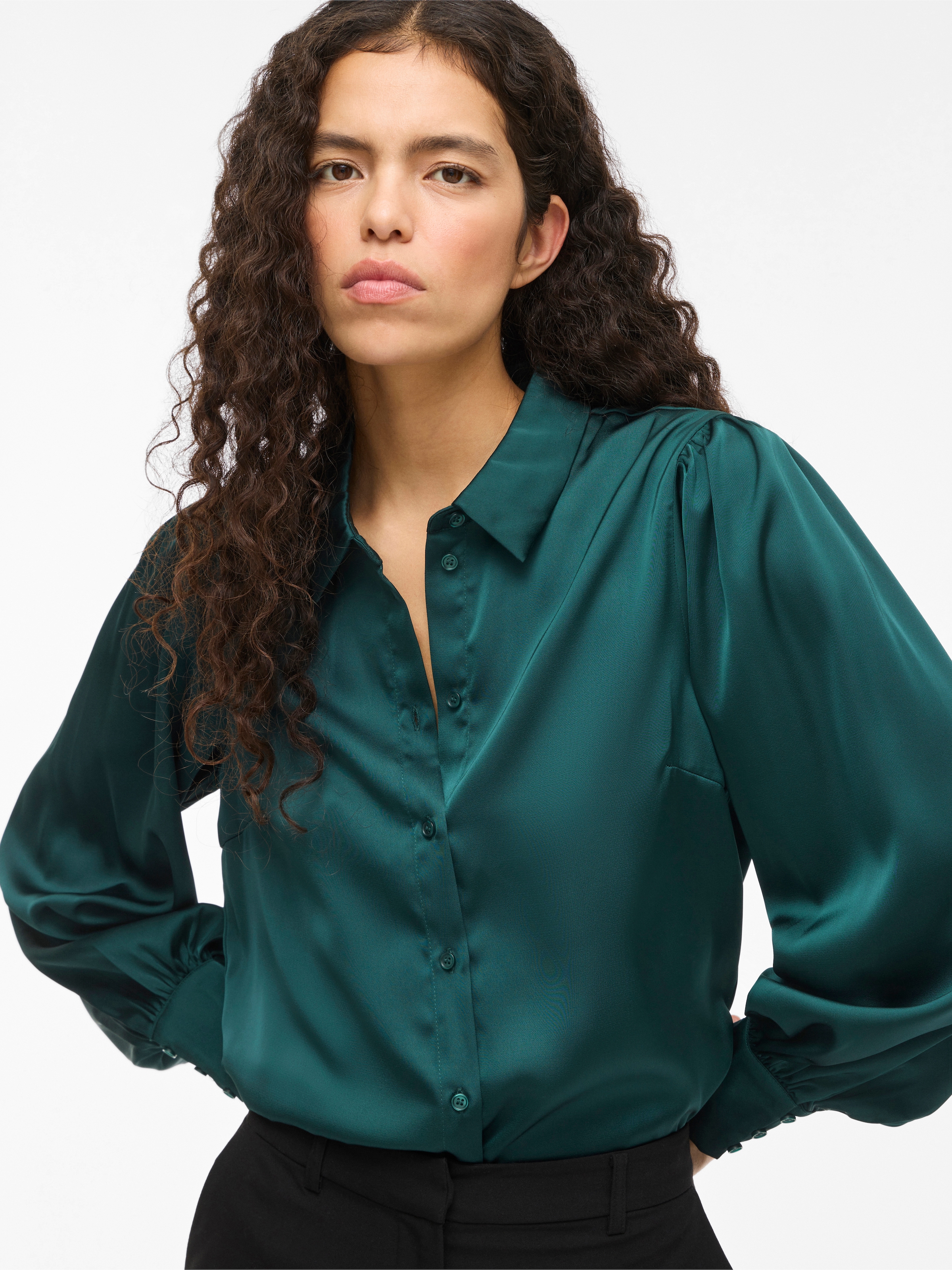 Vila Langarmbluse »VIENNA RAVENNA L/S BALLOON SHIRT - NOOS«